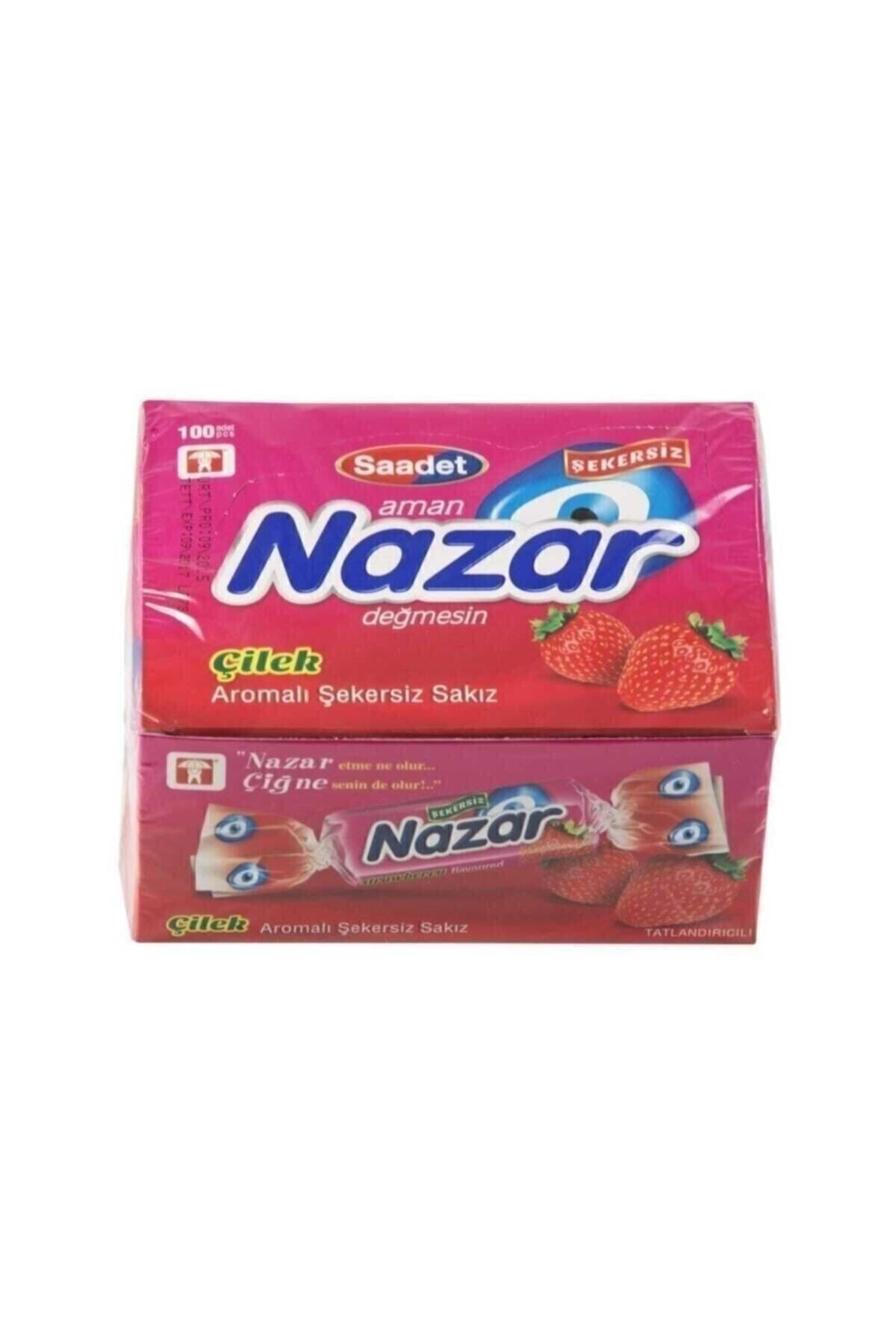 Sakız Şekersiz 100 Adet Çilek