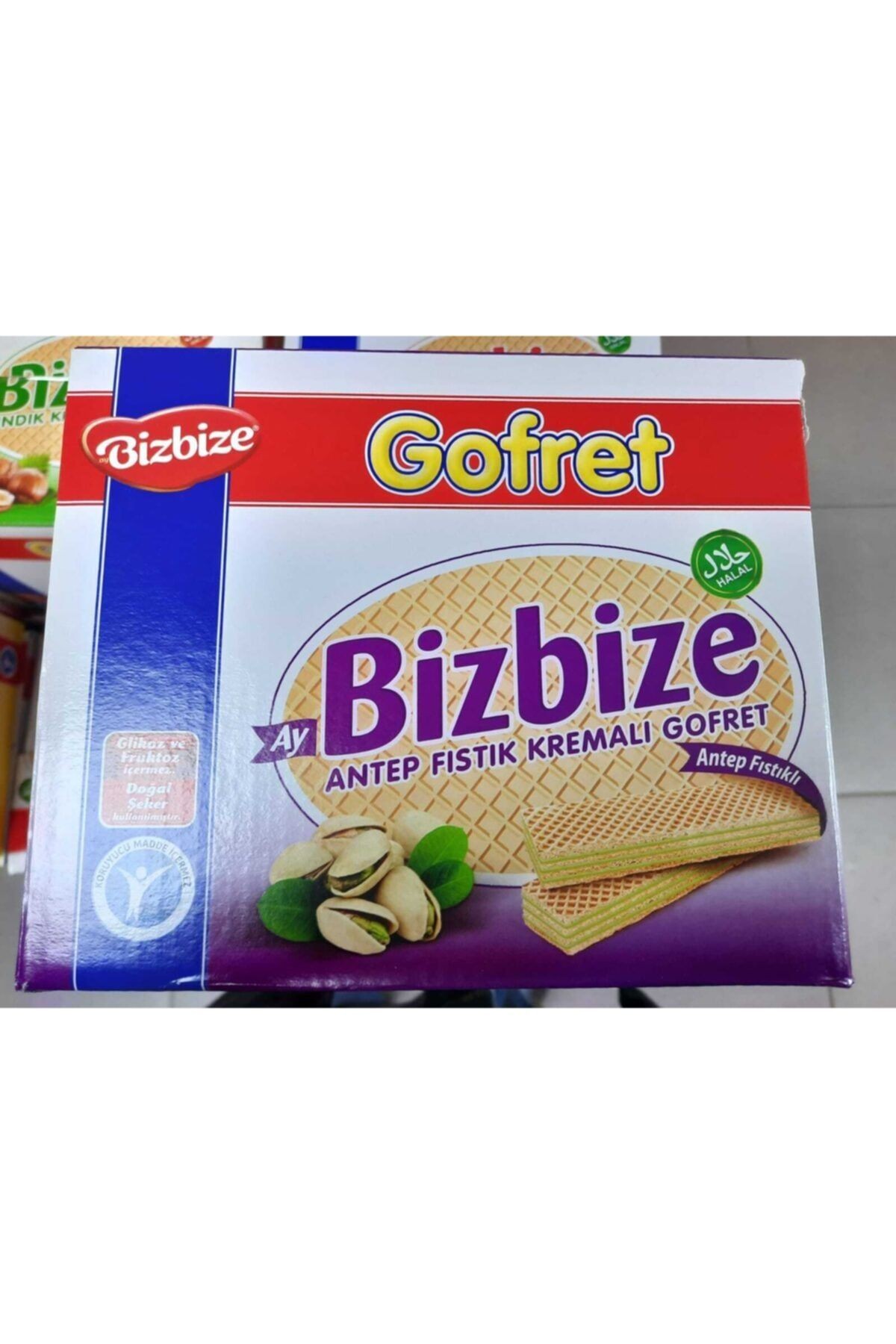 Gofret Antep Fıstıklı Kremalı Gofret 1000 Gr