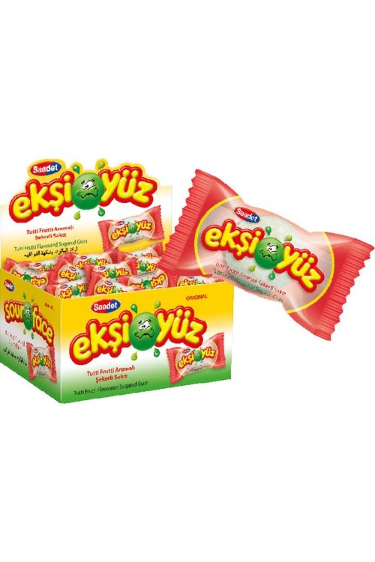 Ekşiyüz Sakız 100 Adet Tutti Frutti Aromalı