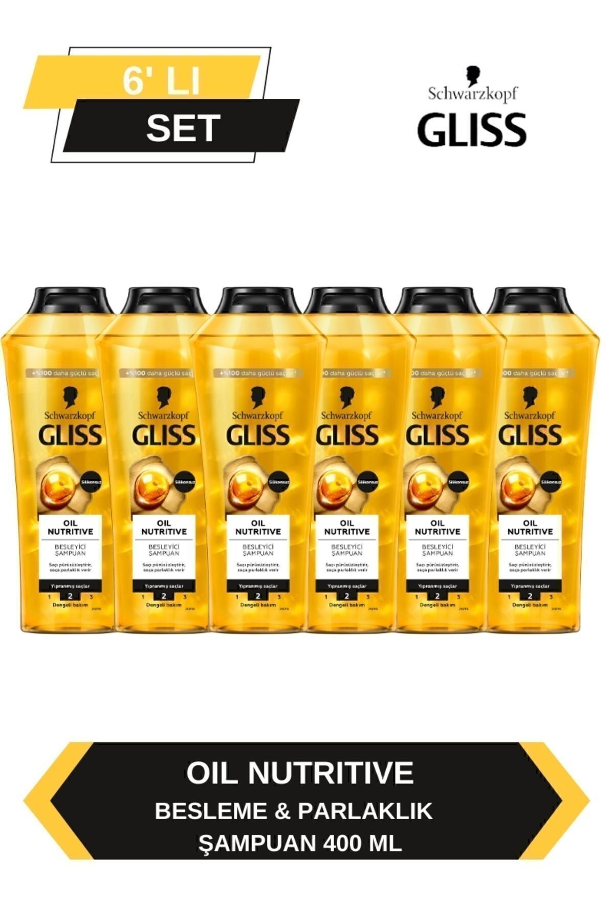 Oil Nutritive Şampuan 400ml x 6'lı Set
