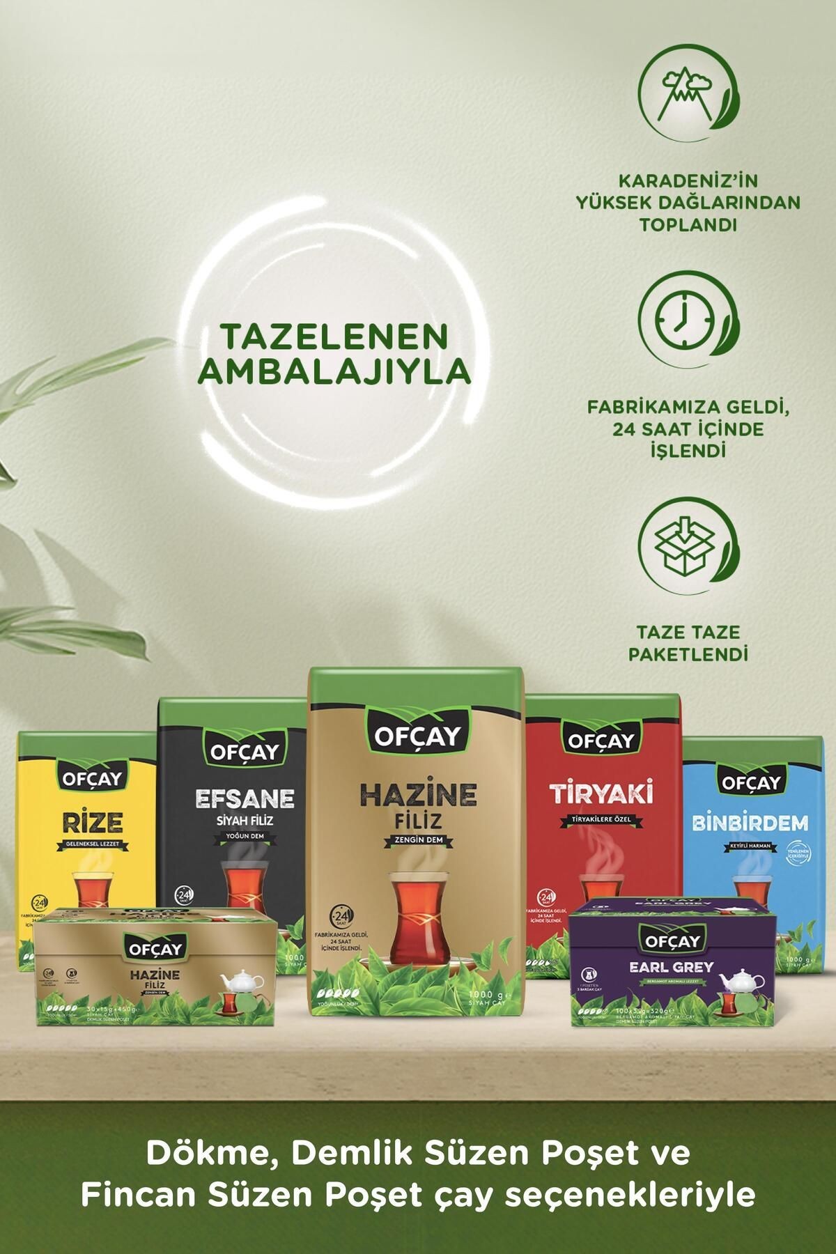Tiryaki Dökme Siyah Çay 1000gr X 6