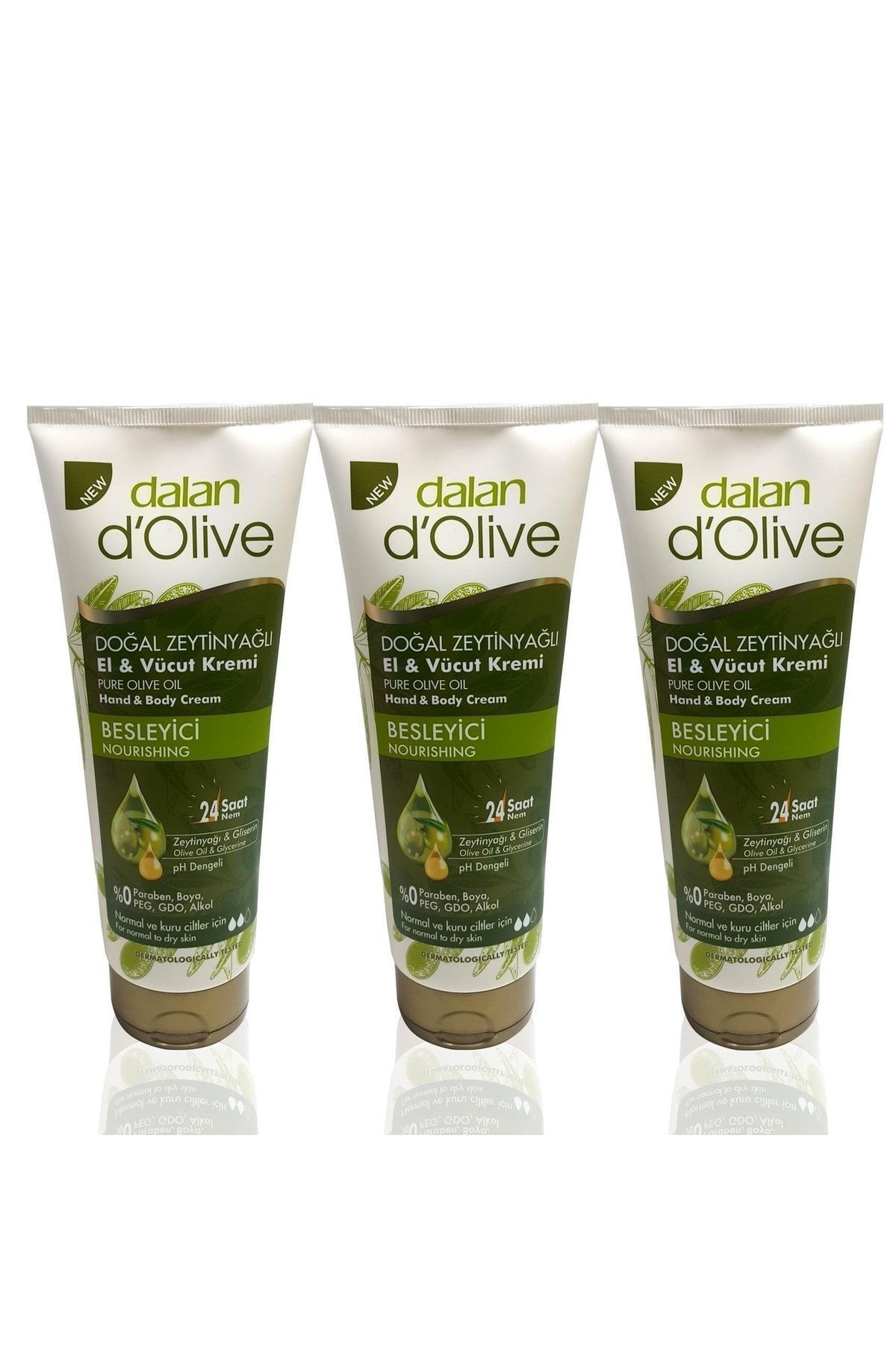 D'olive Zeytinyağlı Nemlendirici El & Vücut Kremi 250ml 3 Adet