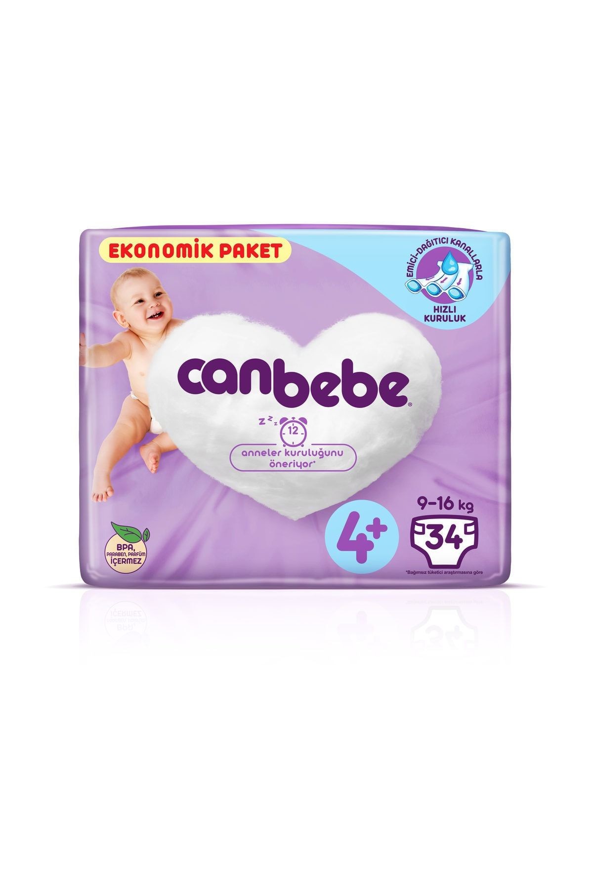 Canbebe 4+ Beden Ekonomik Paket Maxiplus 9-16 Kg 34'lü