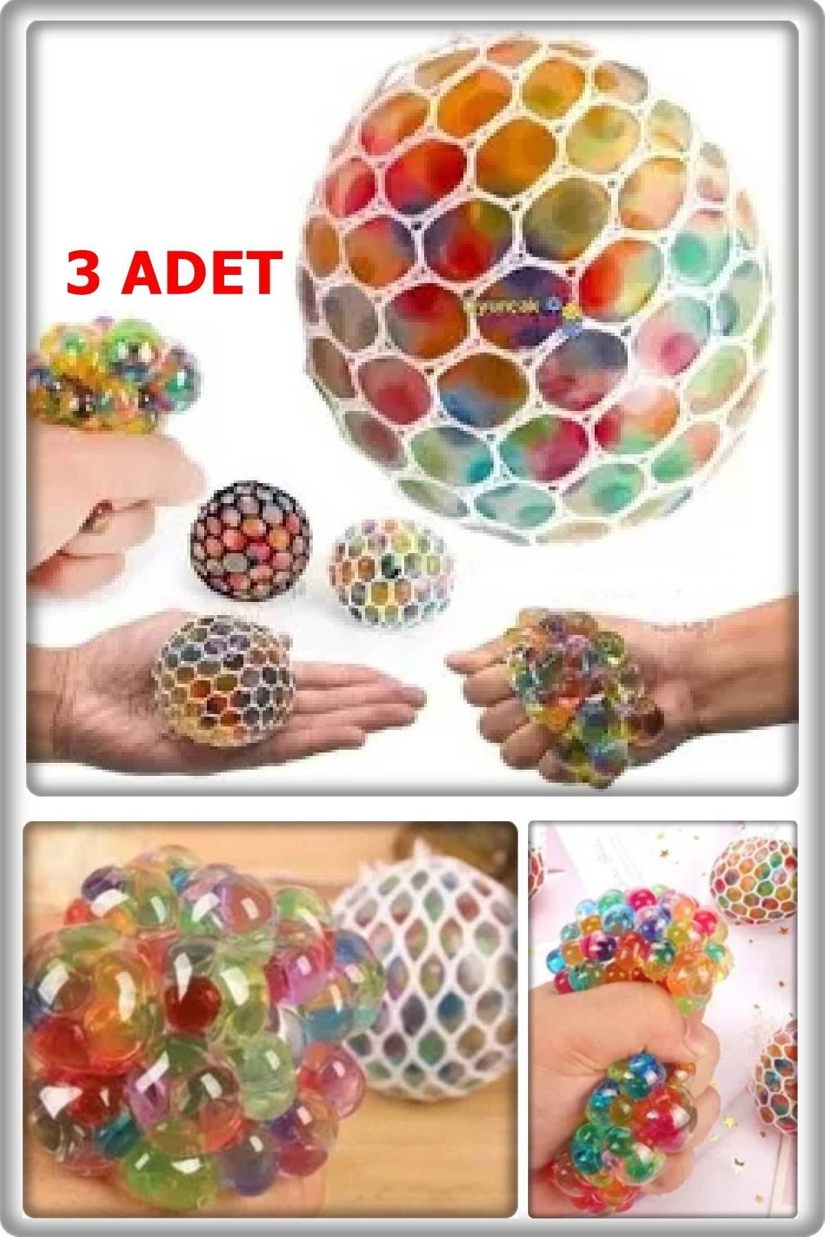 3 Adet Beyin Şekilli Stres Topu Oyuncak Rahatlatıcı Slaym Beyin Slime Stres Topu Beyincik