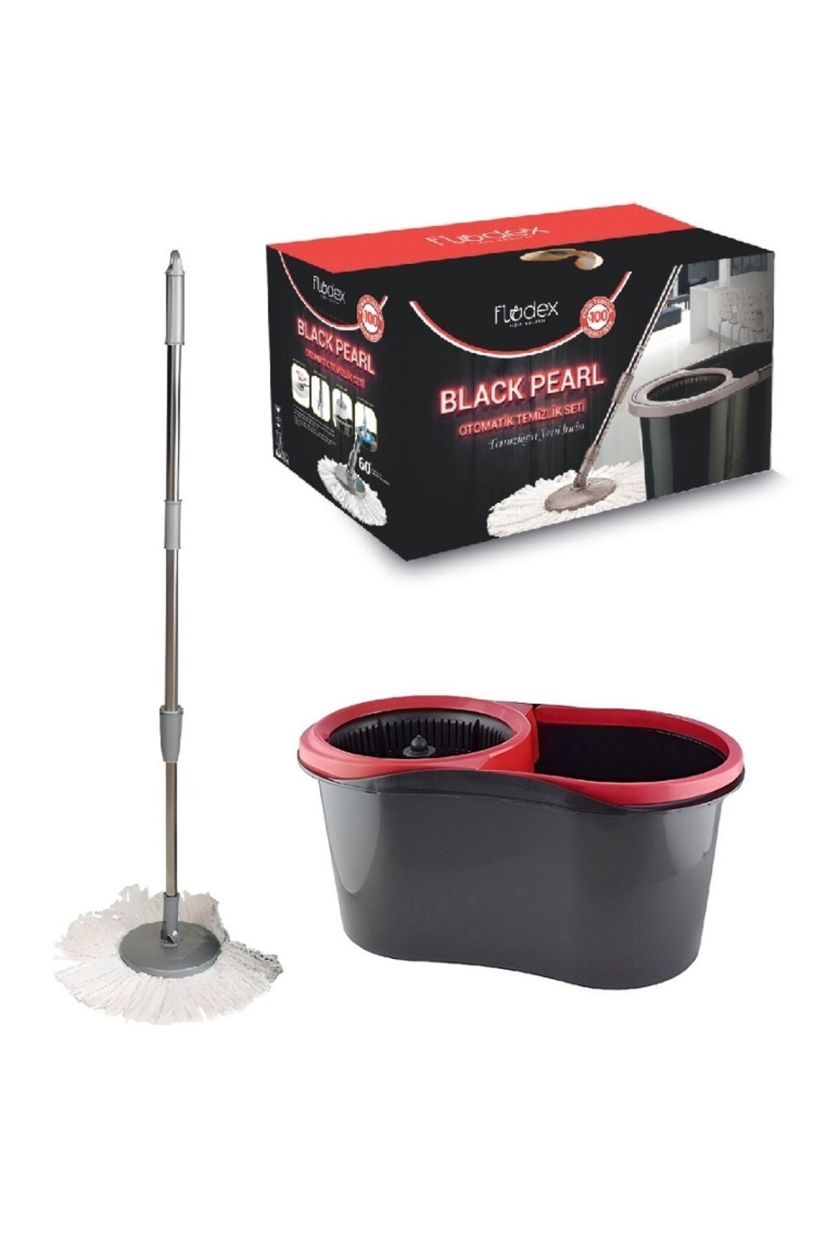Black Pearl Otomatik Temizlik Seti - Kova Mop Seti