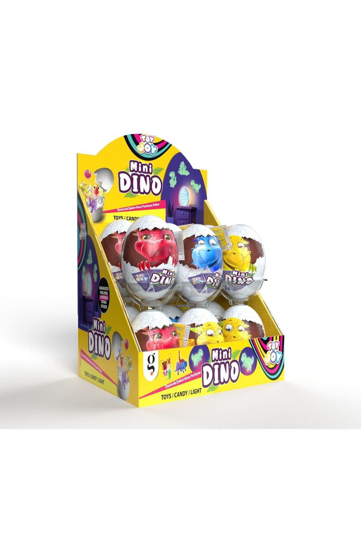 Toy Joy Mini Dino Çatlak Yumurtalar 3'lü Beyaz