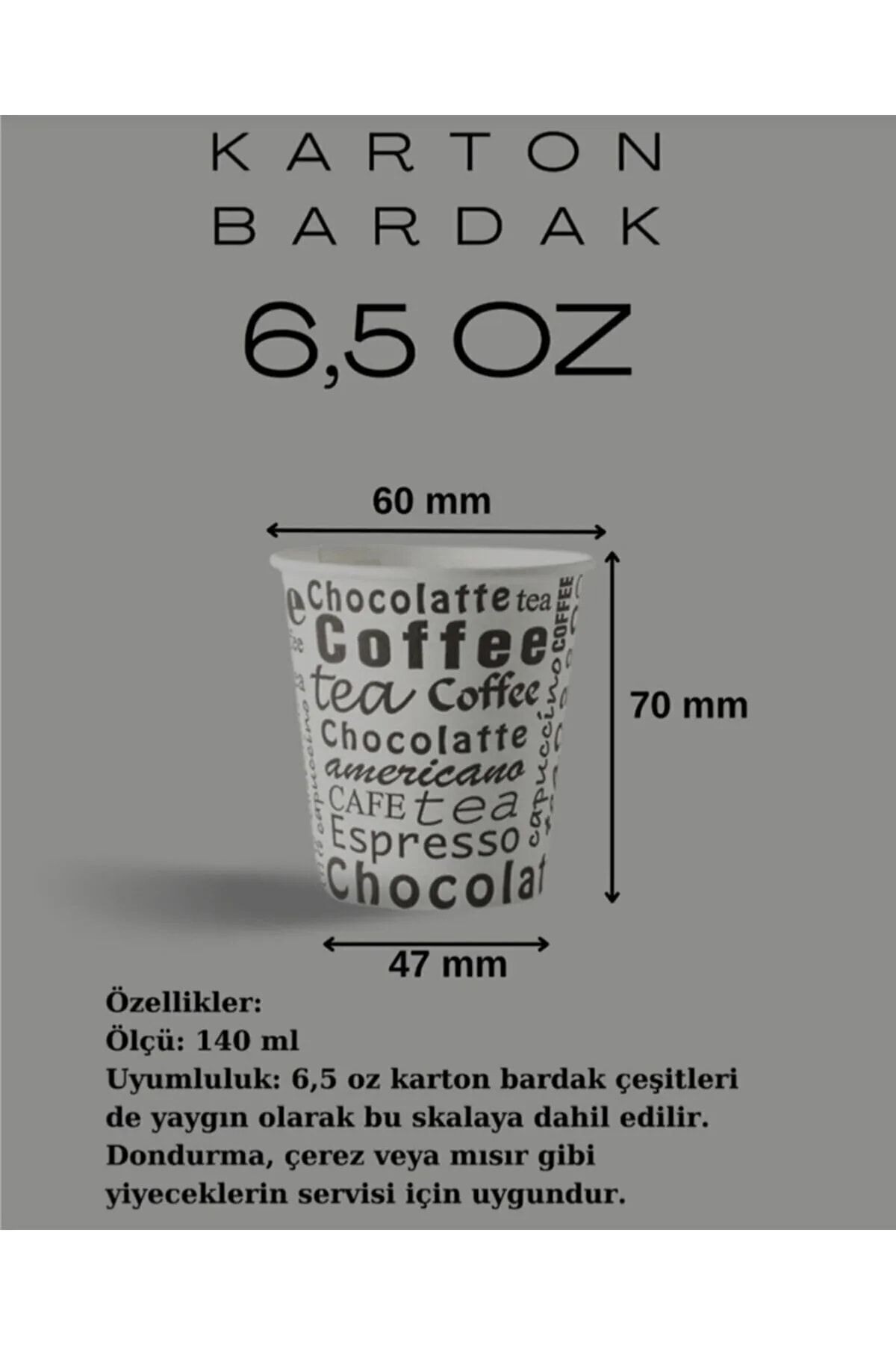 3000 Adet Karton Bardak 6.5 Oz Sızdırmaz ( Çay Su Kahve Bardağı ) 175 Cc ( 1 Koli )