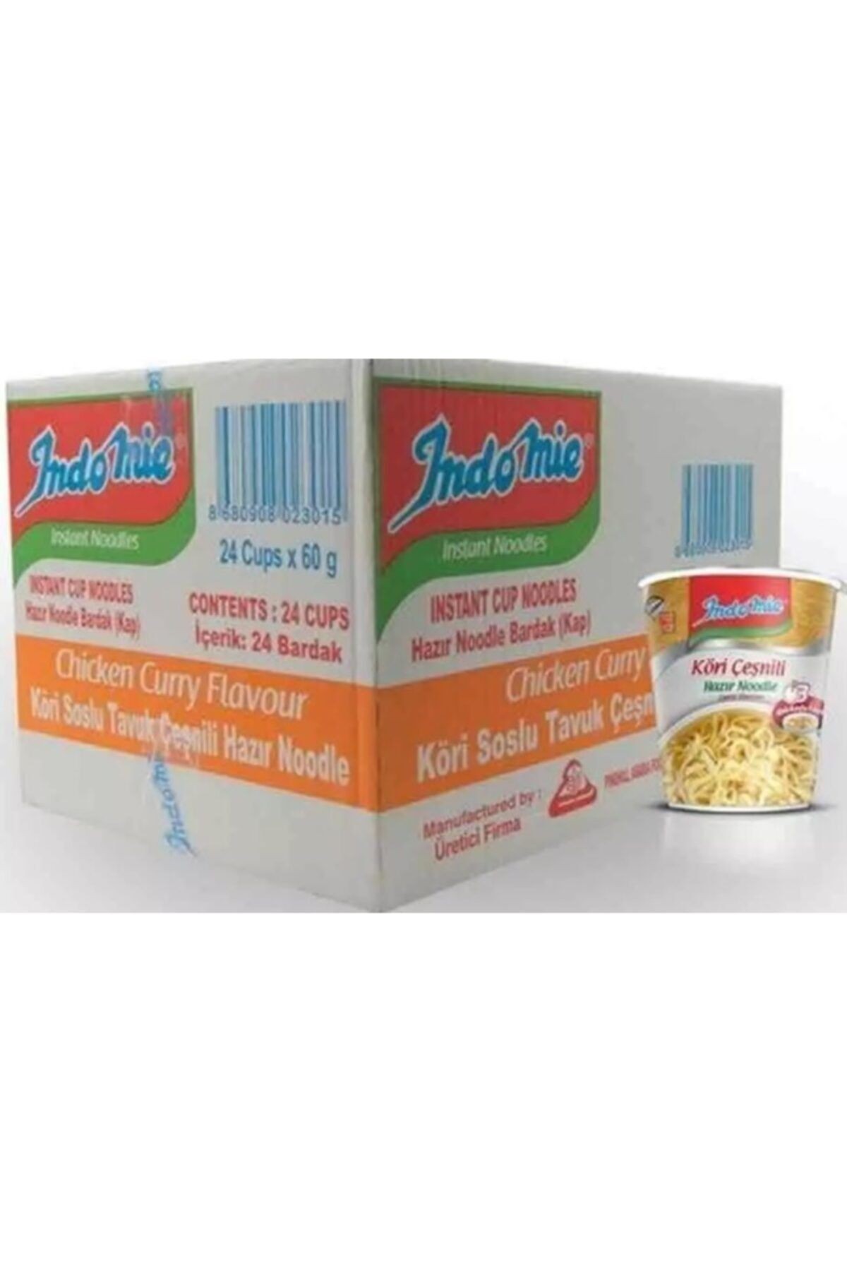 Indomie Tavuk Çeşnili Hazır Bardak Noodle 60gr*24 Lü