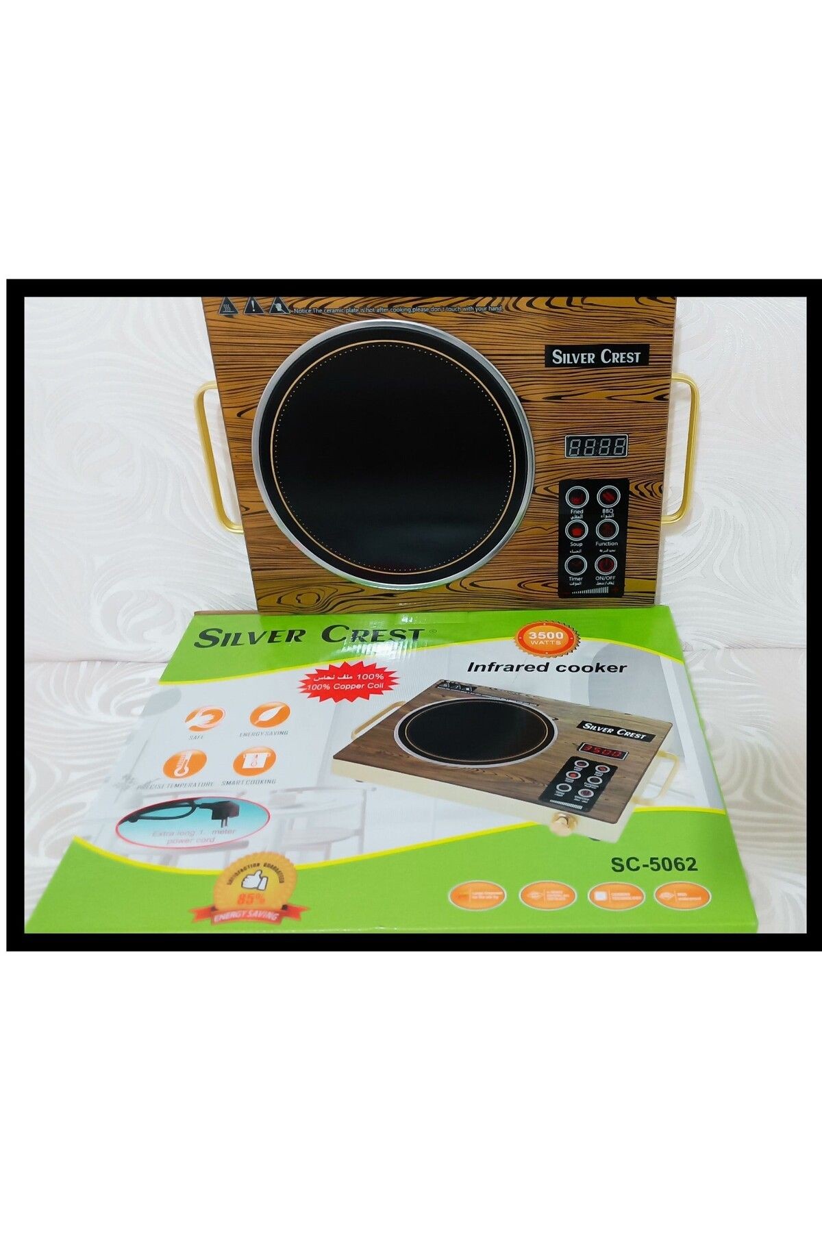 Silver Crest 3500 Watt Lazer Dokunmatik Elektrikli İndiksiyonlu Ocak Bakır Sargı