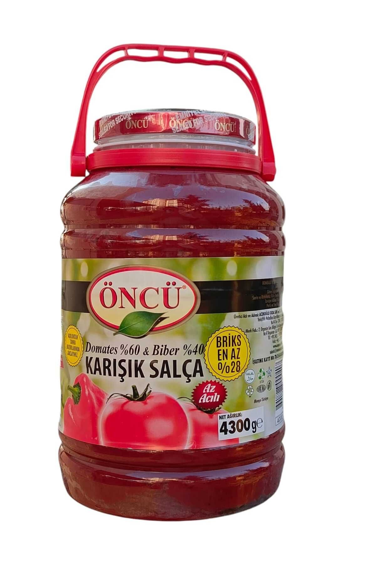 Yeni Karışık Salça Domates Biber 4300gr (DOMATES %60 & BİBER %40)