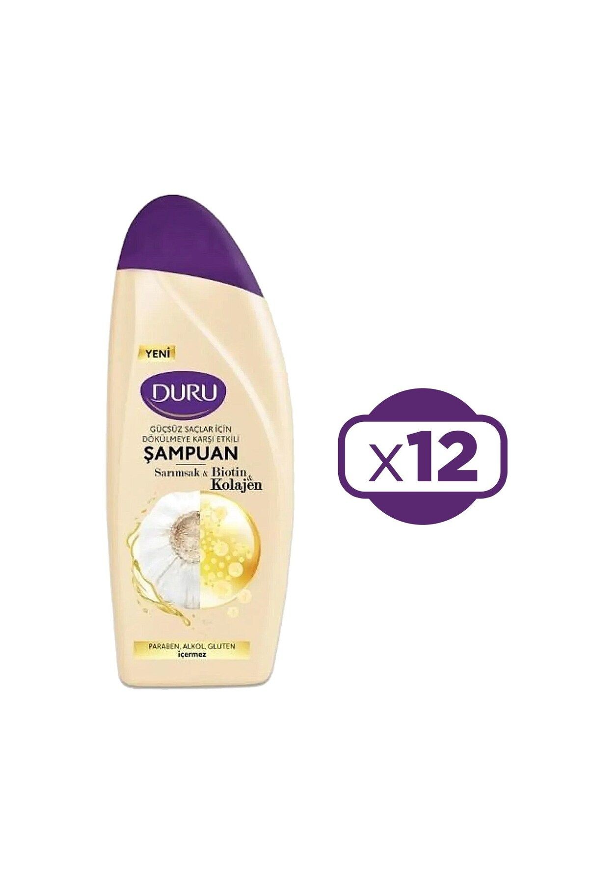 Sarımsak&Biotin&Kolajen Dökülmeye Karşı Etkili Şampuan 12x500 ml