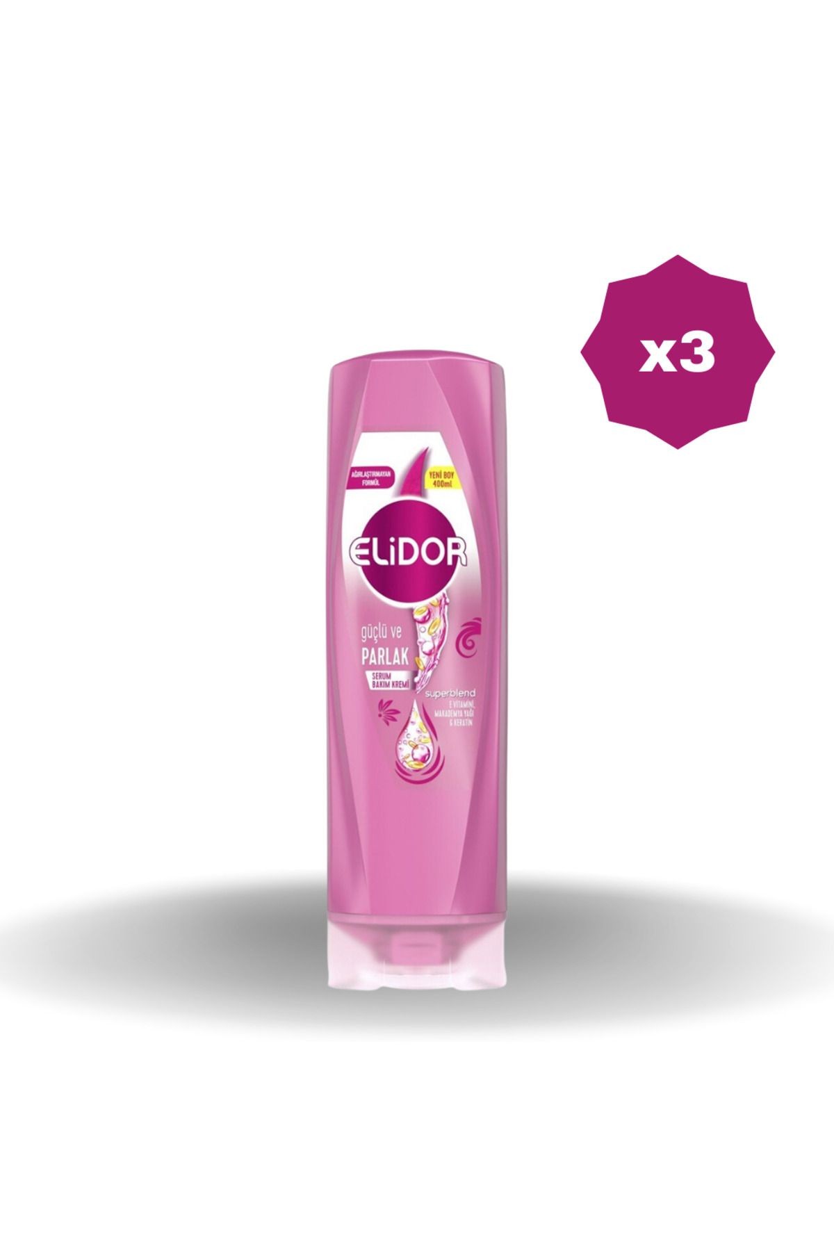 ELİDOR GÜÇLÜ PARLAK SAÇ KREMİ 400 ML X 3 ADET