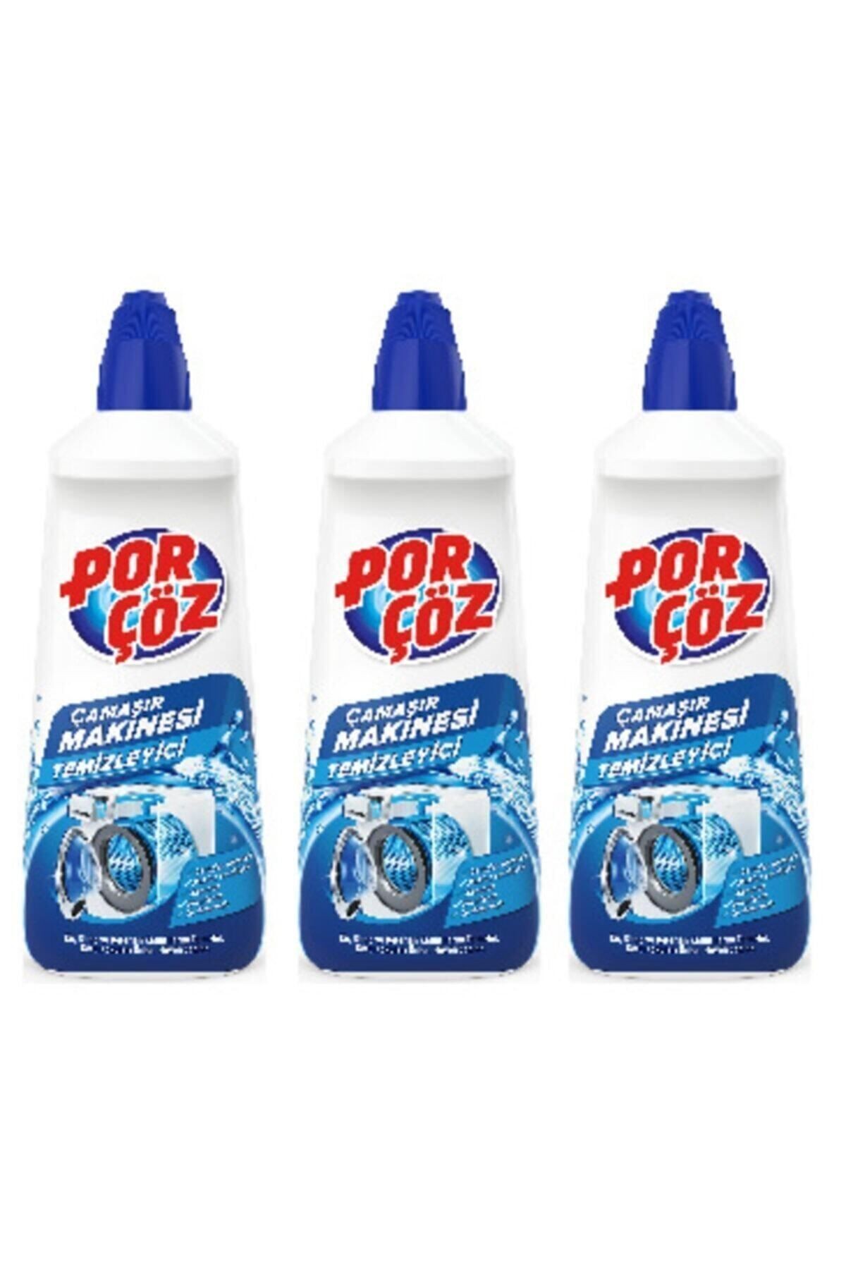 PORÇÖZ Çamaşır Makinesi Temizleyici 400 Ml. X 3 Adet