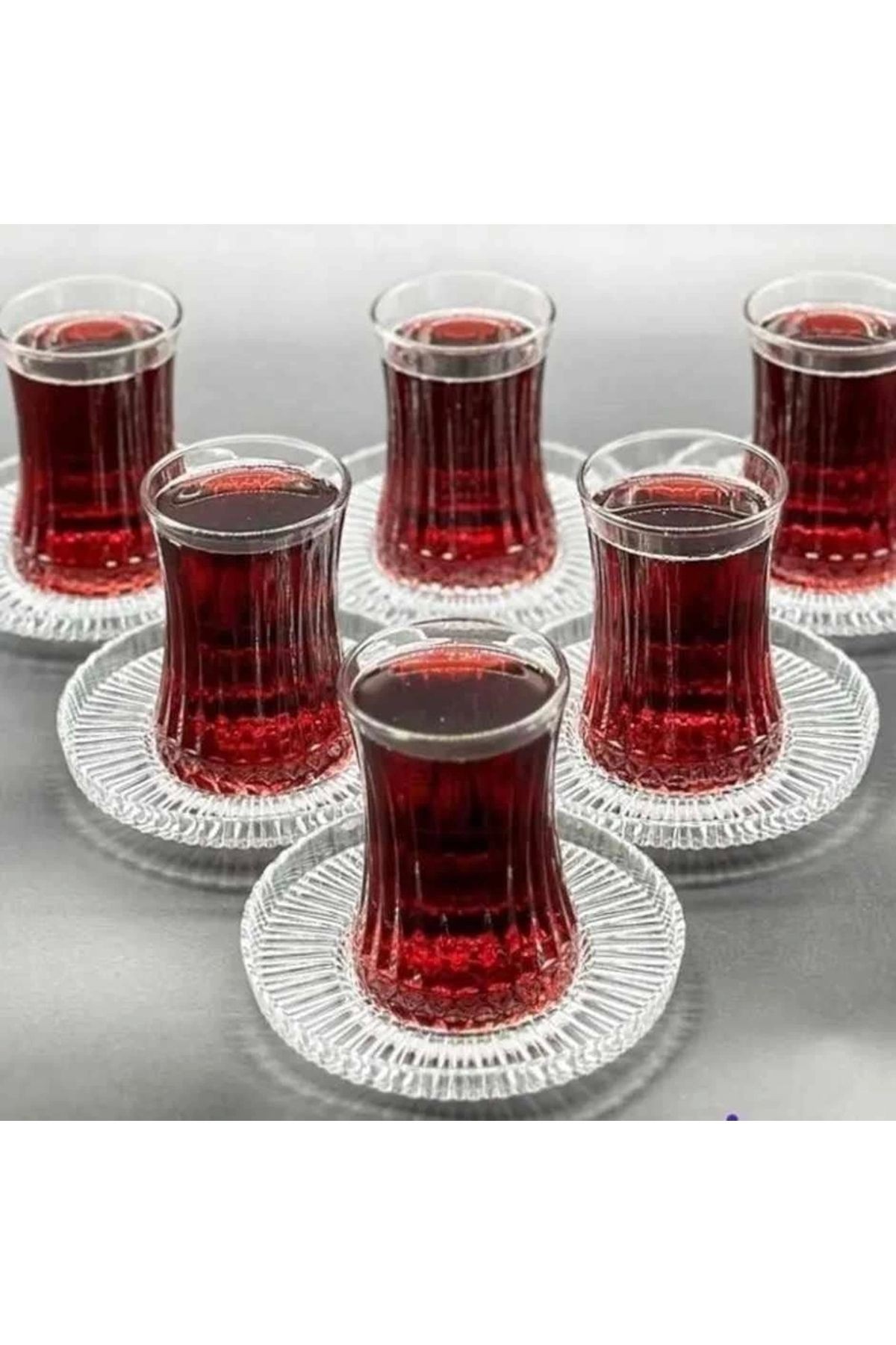 24 Parça Elysia Ithal Çay Takımı Seti 12 adet paşabahce çay bardağı 12 adet ithal çay tabağı 170 ml