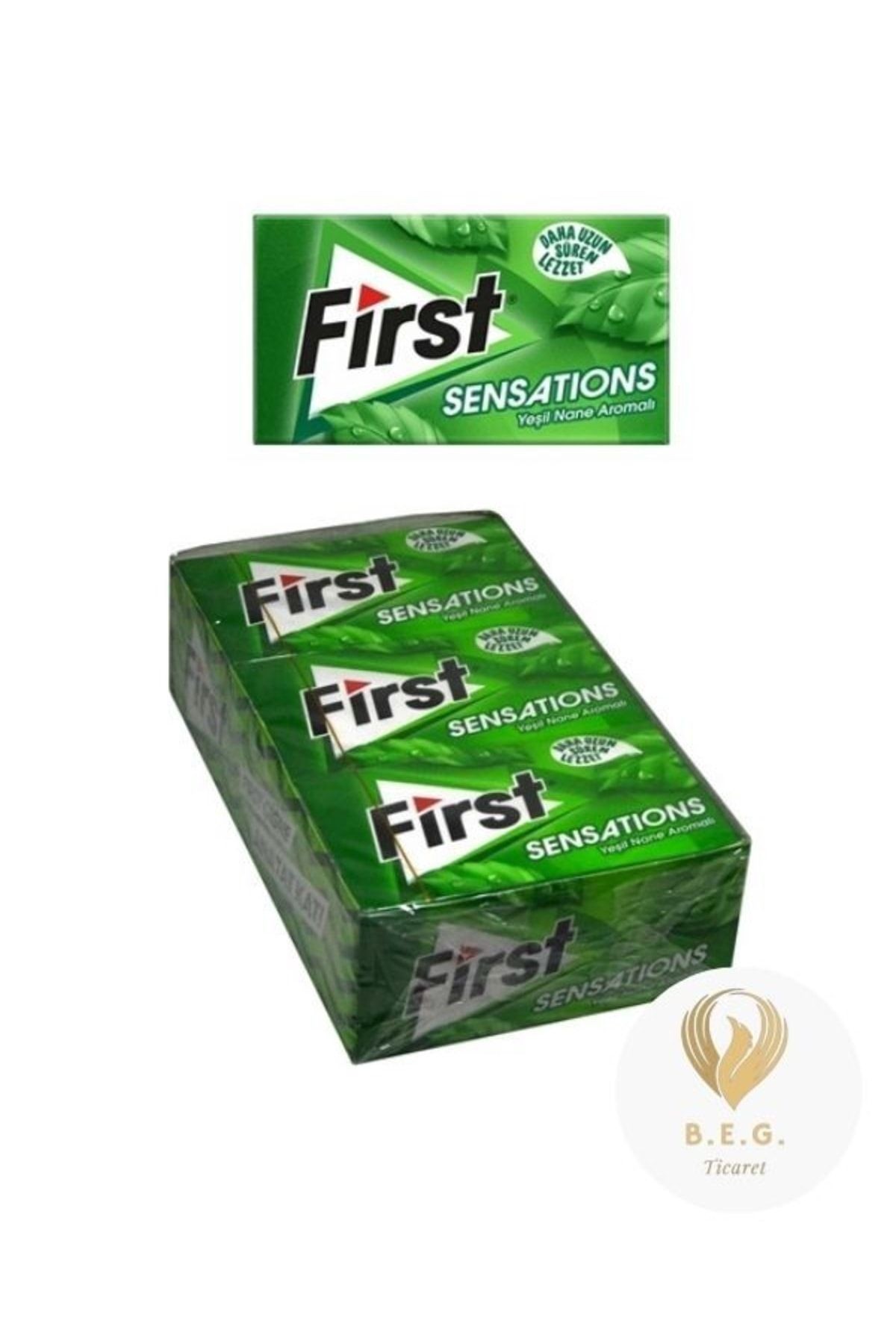 First Sensations Yeşil Nane Aromalı Sakız 27gr (12 Adet)