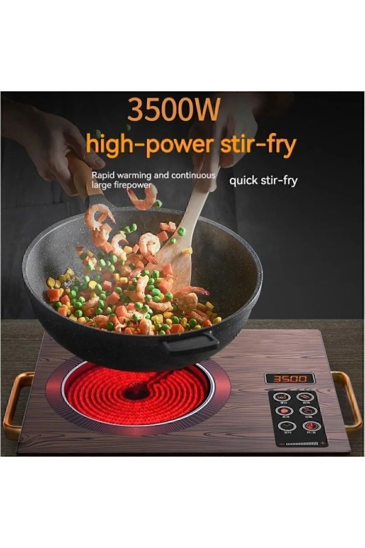 Silver Crest 3500 Watt Isı Ayarlı Lazer Dokunmatik Elektrikli Indiksiyonlu Ocak Bakır Sargı