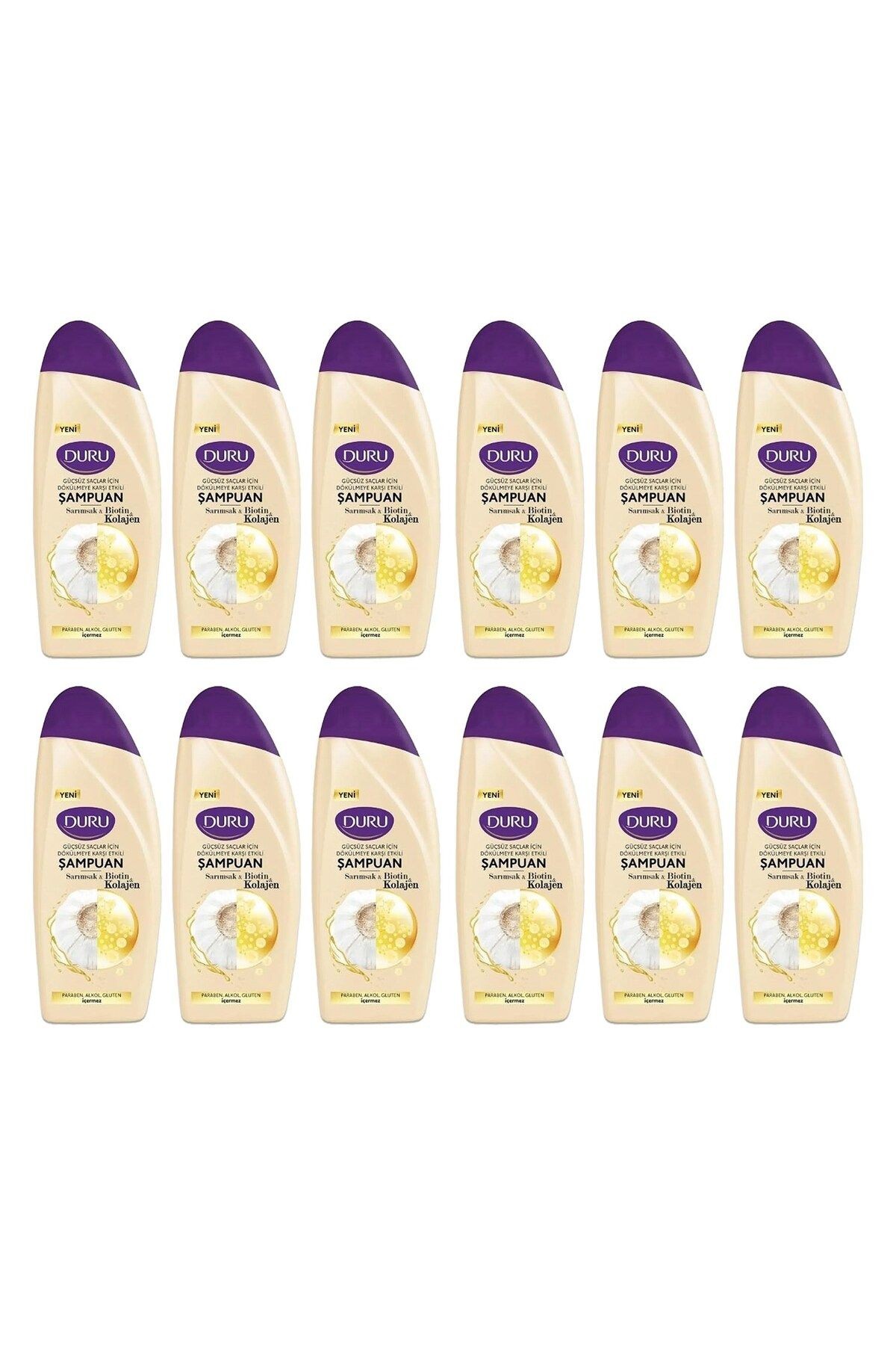 Sarımsak&Biotin&Kolajen Dökülmeye Karşı Etkili Şampuan 12x500 ml