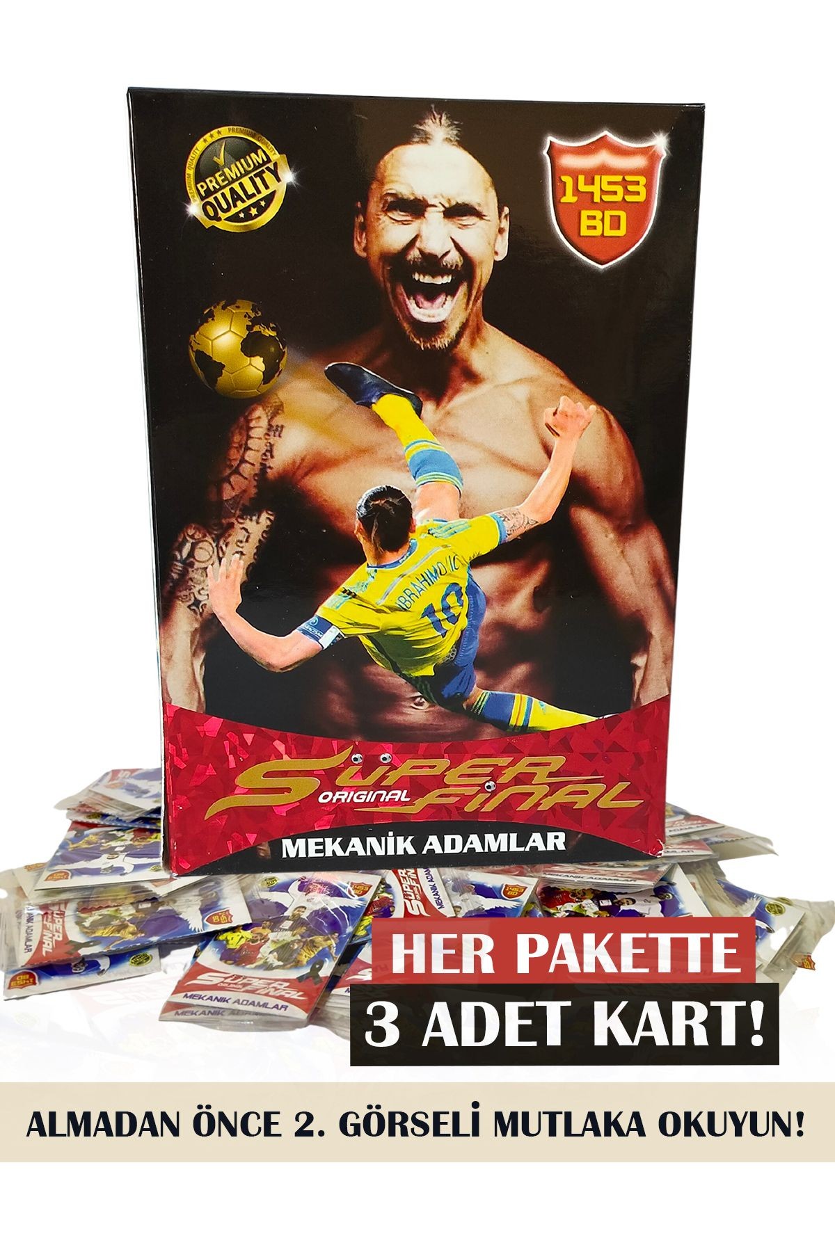 2024 Futbolcu Kartları Mekanik Adamlar Futbolcu Kartları Yeni Sezon 100 Paket 300 Kart 3"lü Kutusuz