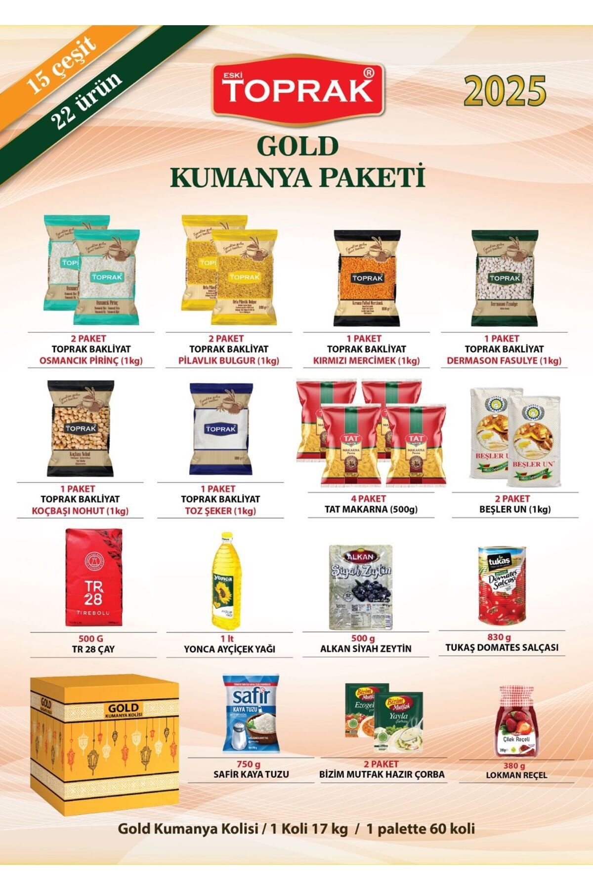 Ramazan Kolisi Erzak Kolisi Yardım Kolisi 22 Adet Gold