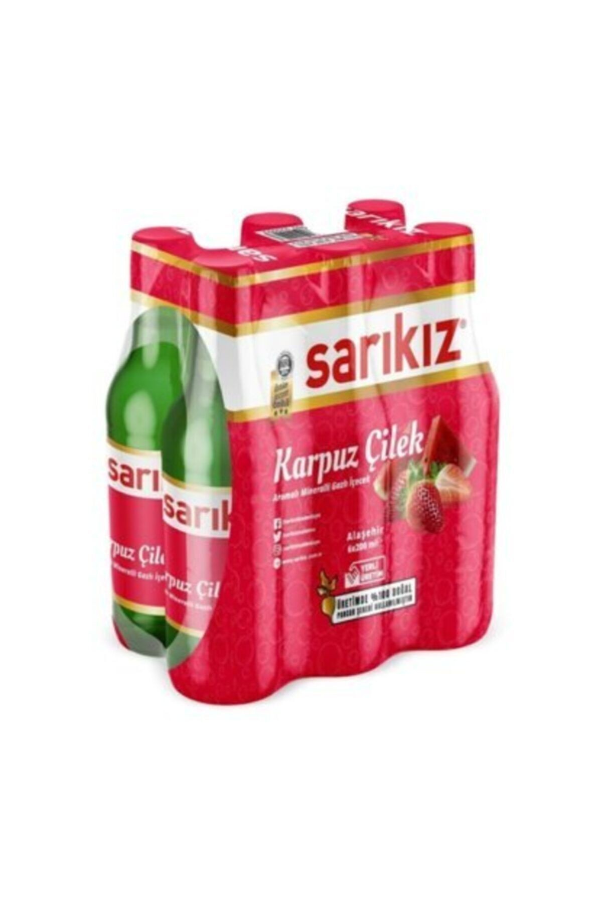 Karpuz-çilek Aromalı Soda 250 ml x 24 Adet