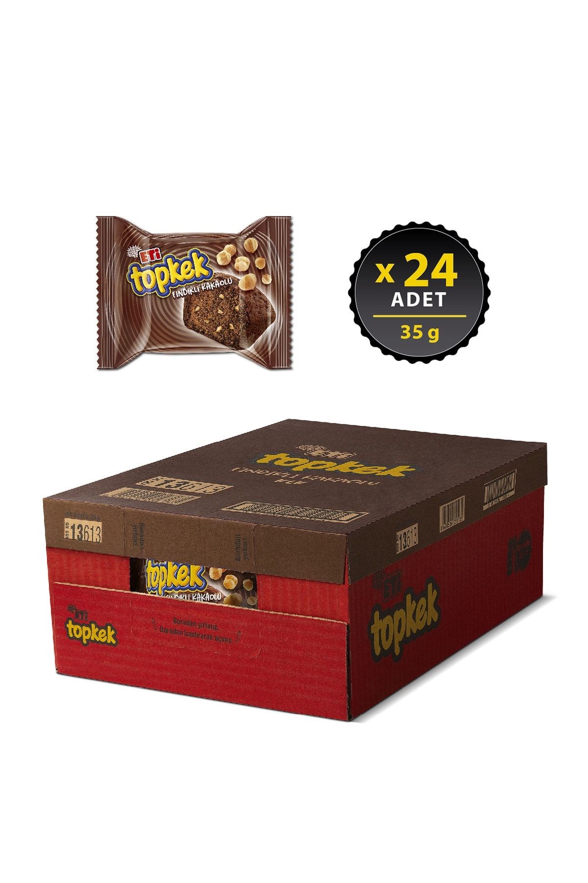Topkek Fındıklı Kakaolu 35 g x 24 Adet