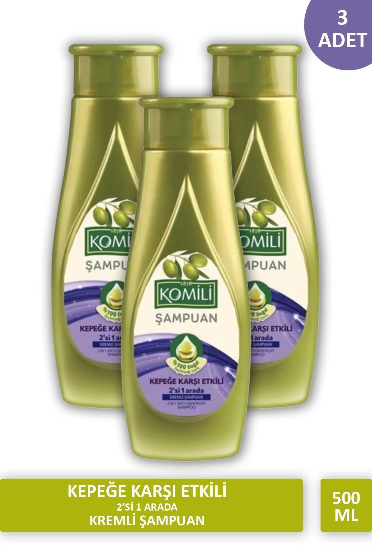 Şampuan Zeytinyağlı Kepeğe Karşı Etkili 2 In 1 500 ml X 3 ADET