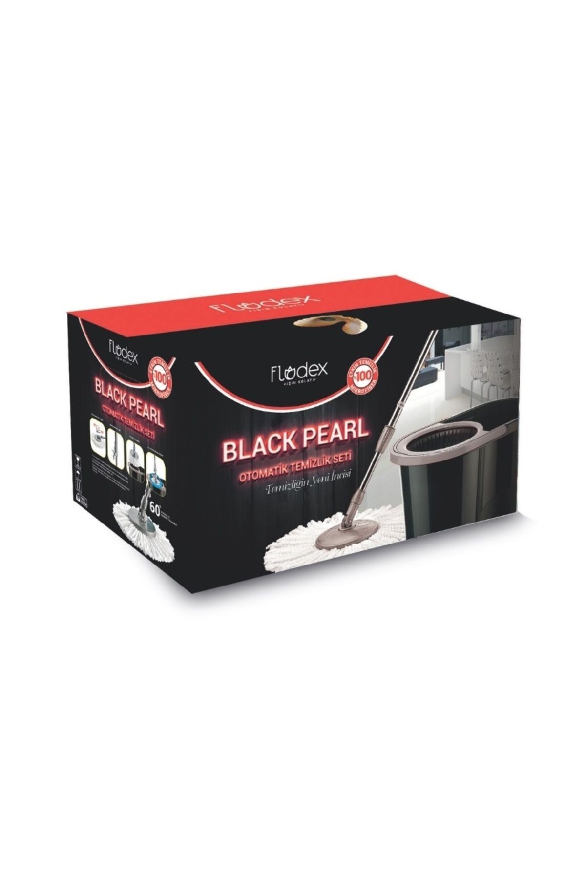 Black Pearl Otomatik Temizlik Seti - Kova Mop Seti