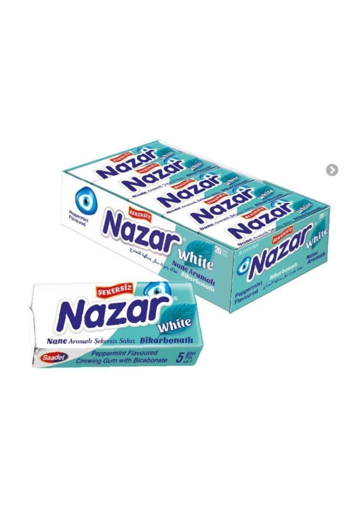 Nazar Karbonat 5'li Şekersiz Sakız 20 Ad