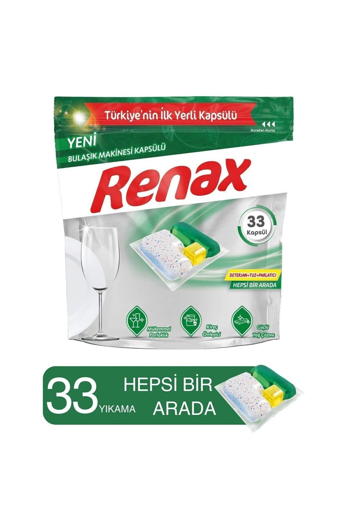 Bulaşık Makinesi Kapsülü Hepsi Bir Arada 33 Lü X 3 Adet