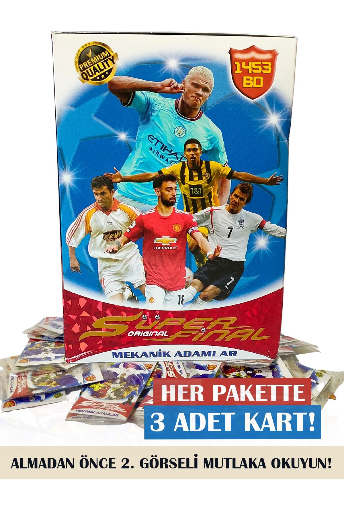 2024 Futbolcu Kartları Mekanik Adamlar Futbolcu Kartları Yeni Sezon 100 Paket 300 Kart 3"lü Kutusuz