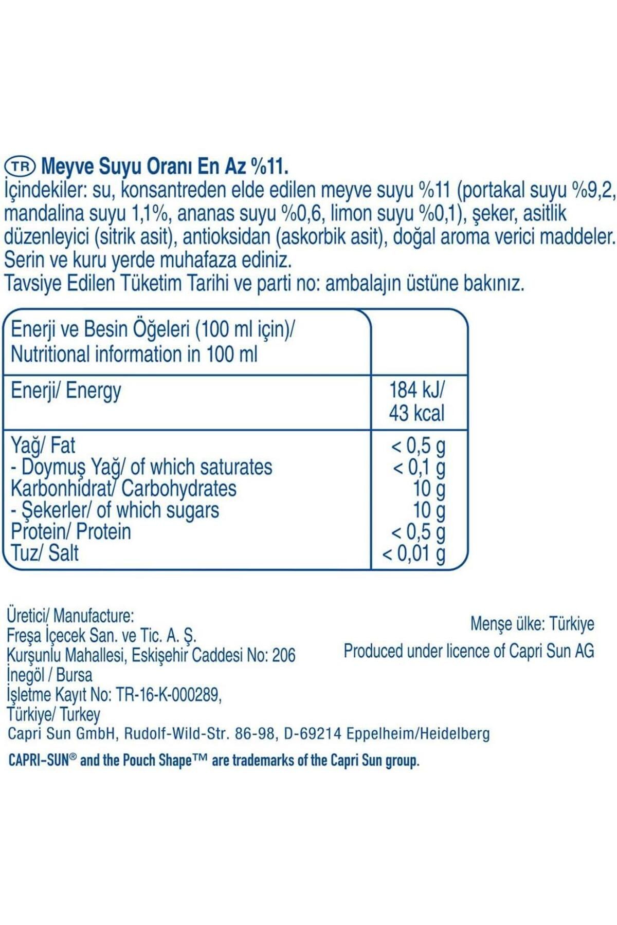 Capri-Sun Safari Sun Karışık Meyveli İçecek 20 x 200 ml