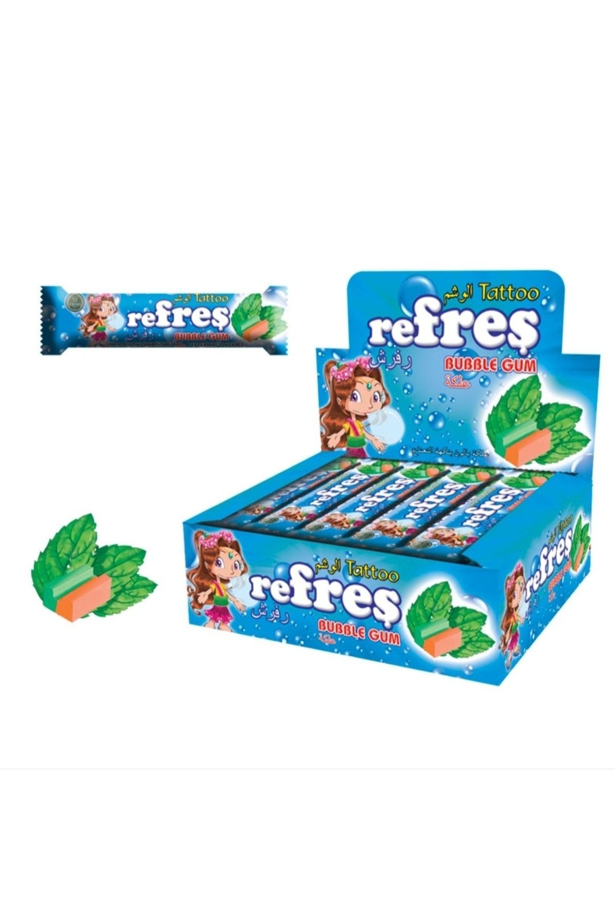 Refreş Tattoo Nane Aromalı Dövmeli Sakız X 24 Adet