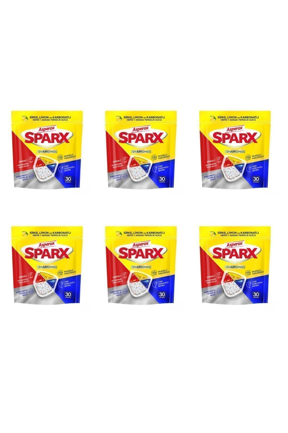 Sparx Bulaşık Makinesi Deterjanı 30lu 6 Adet