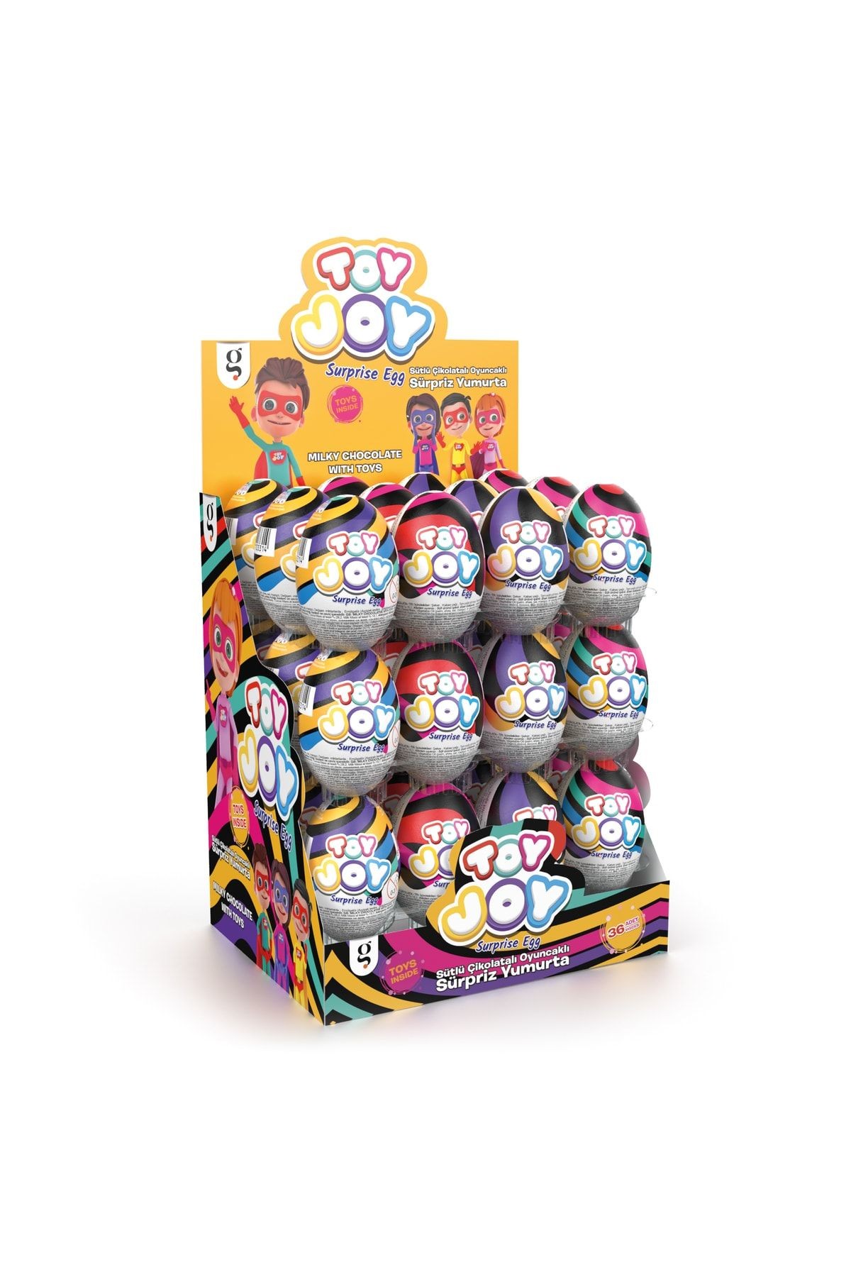Toy Joy 21gr Yumurta 8x36 Oyun.kab. Sütlü Çikolata- Stand Içinde 1 Adet Ürün