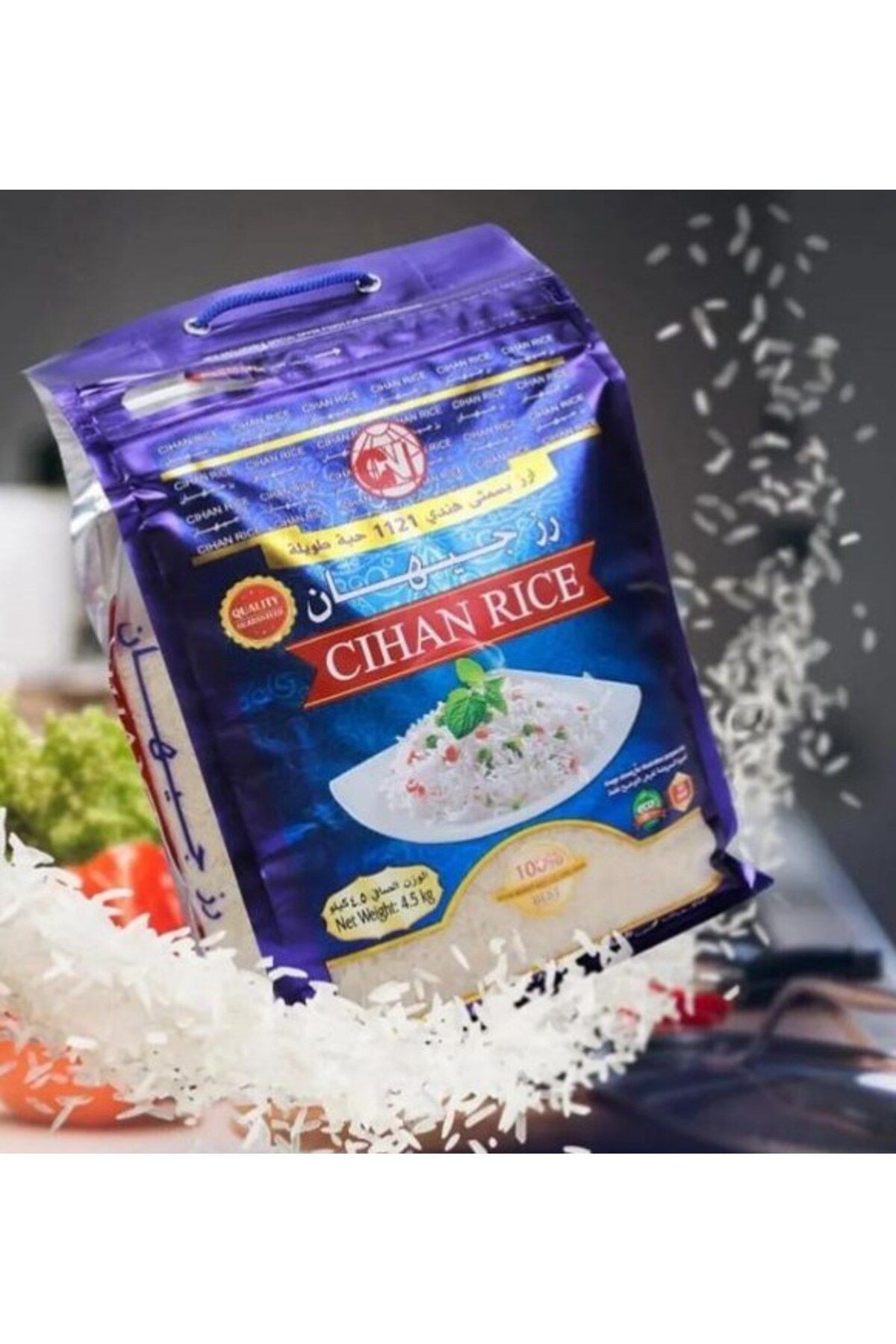Cihan Rice 1121 Basmatı Hint Pirinci 4,5 KG