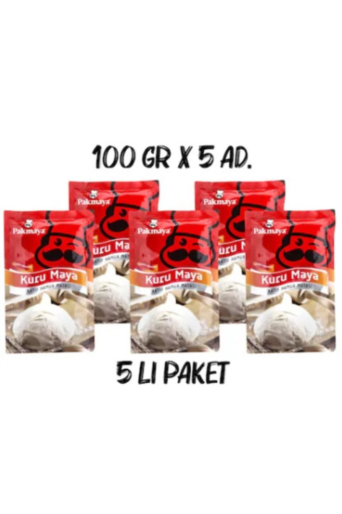 Kuru Maya 100 Gr X 5 Adet