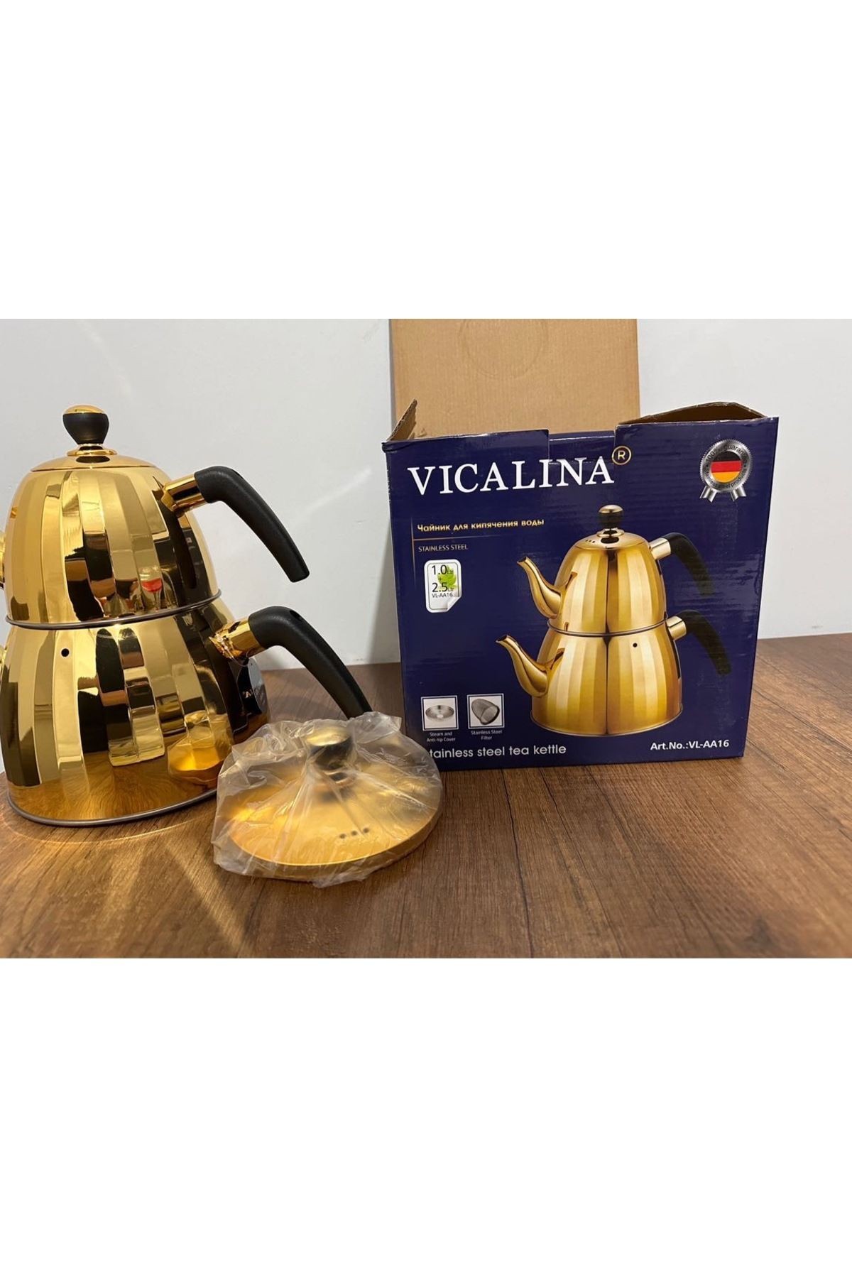 gold çelik çaydanlık takımı @shopchix