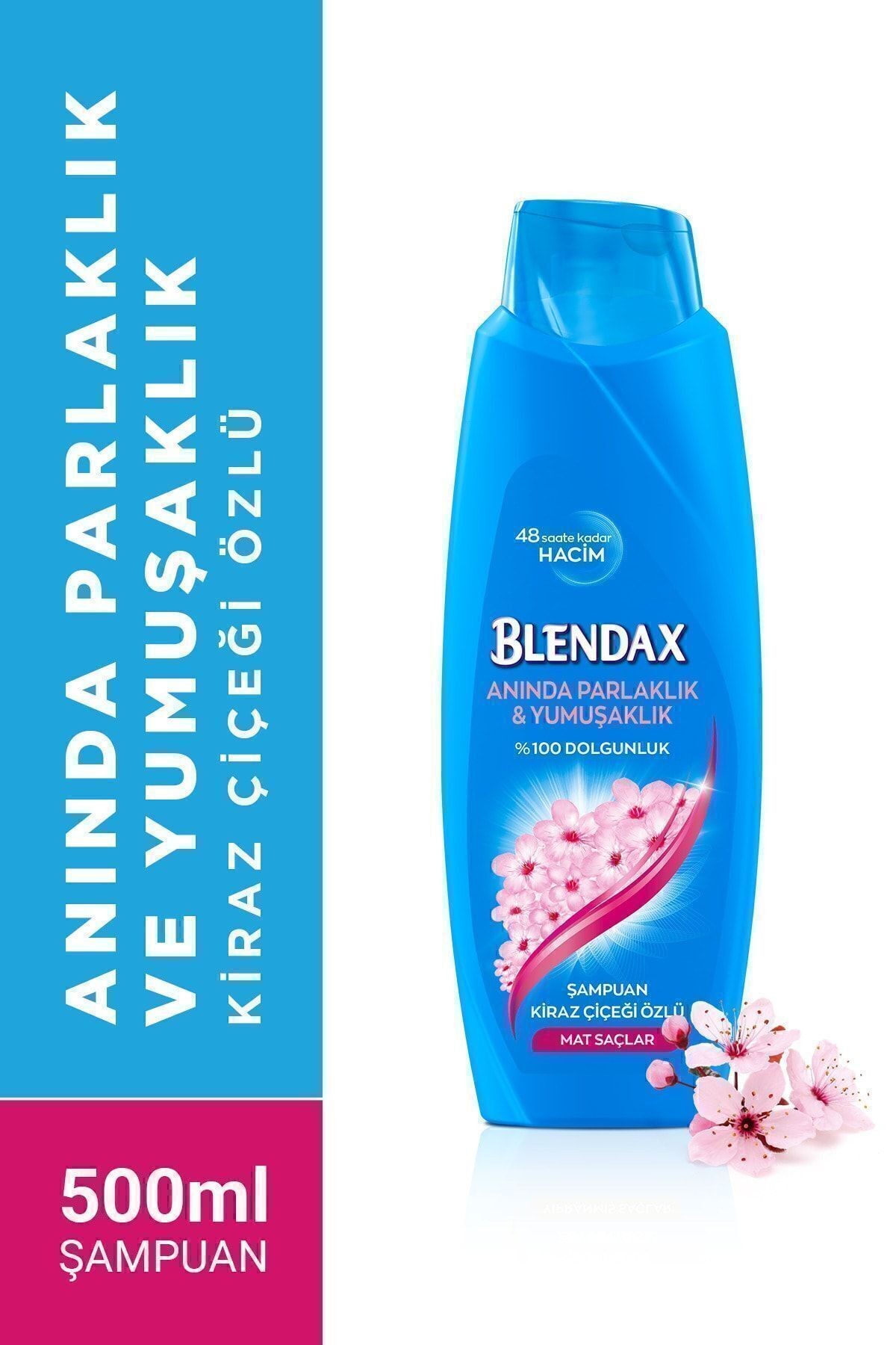 Anında Parlaklık ve Yumuşaklık Kiraz Çiçeği Özlü 500 ml x4 Şampuan Seti