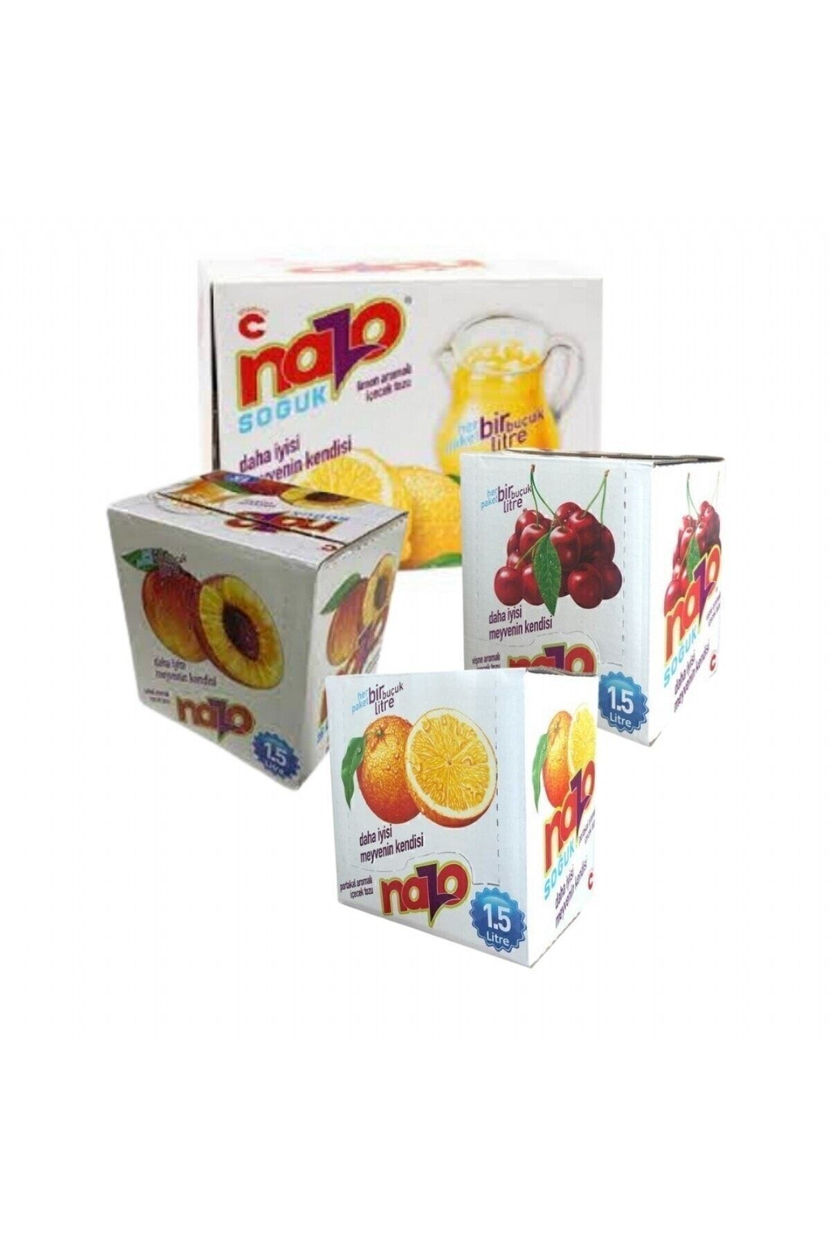 Toz Içeçek 4lü Paket X 24adet 9gr ( Vişne , Şeftali ,limon Portakal