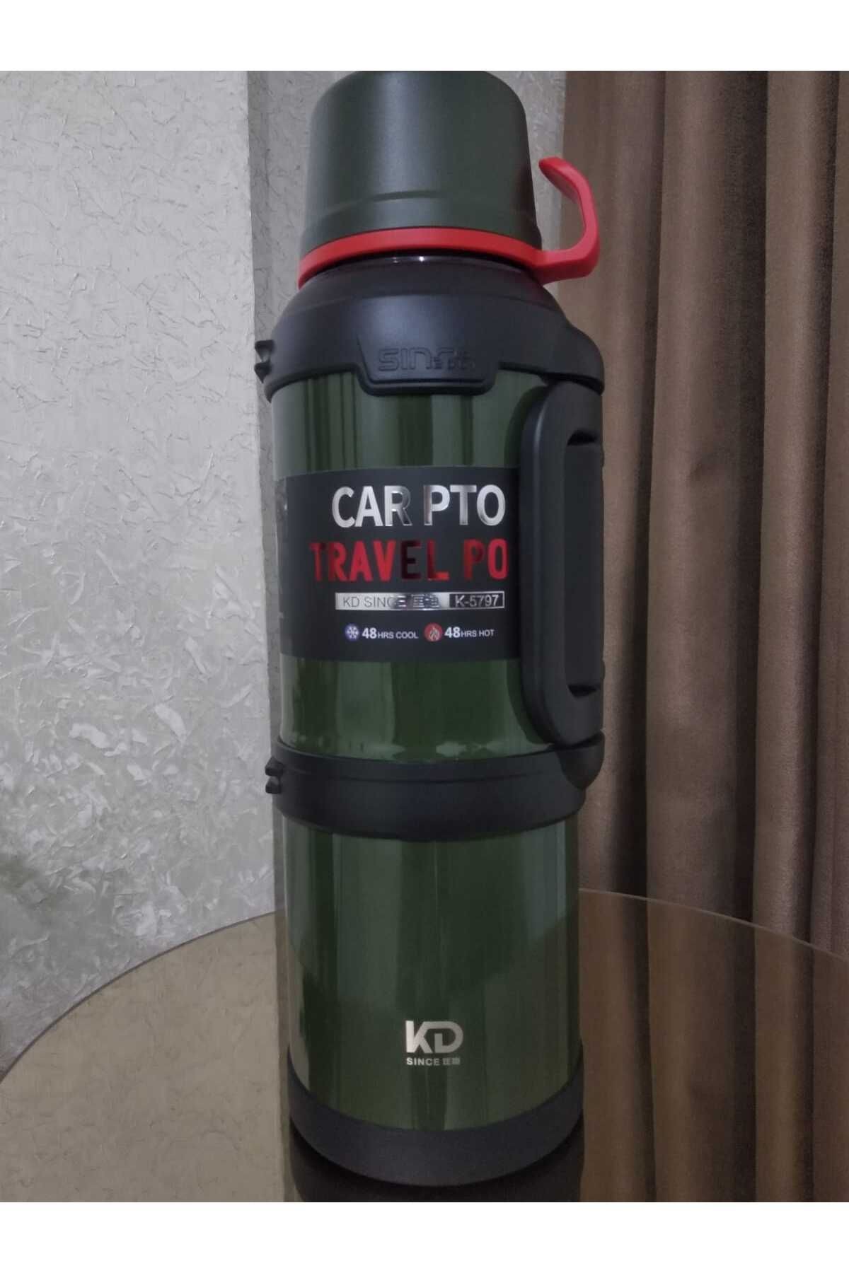 Car Pto 4 Litre 1 Adet 48 Saat Sıcak Soğuk Paslanmaz Çelik Dağcı Termos