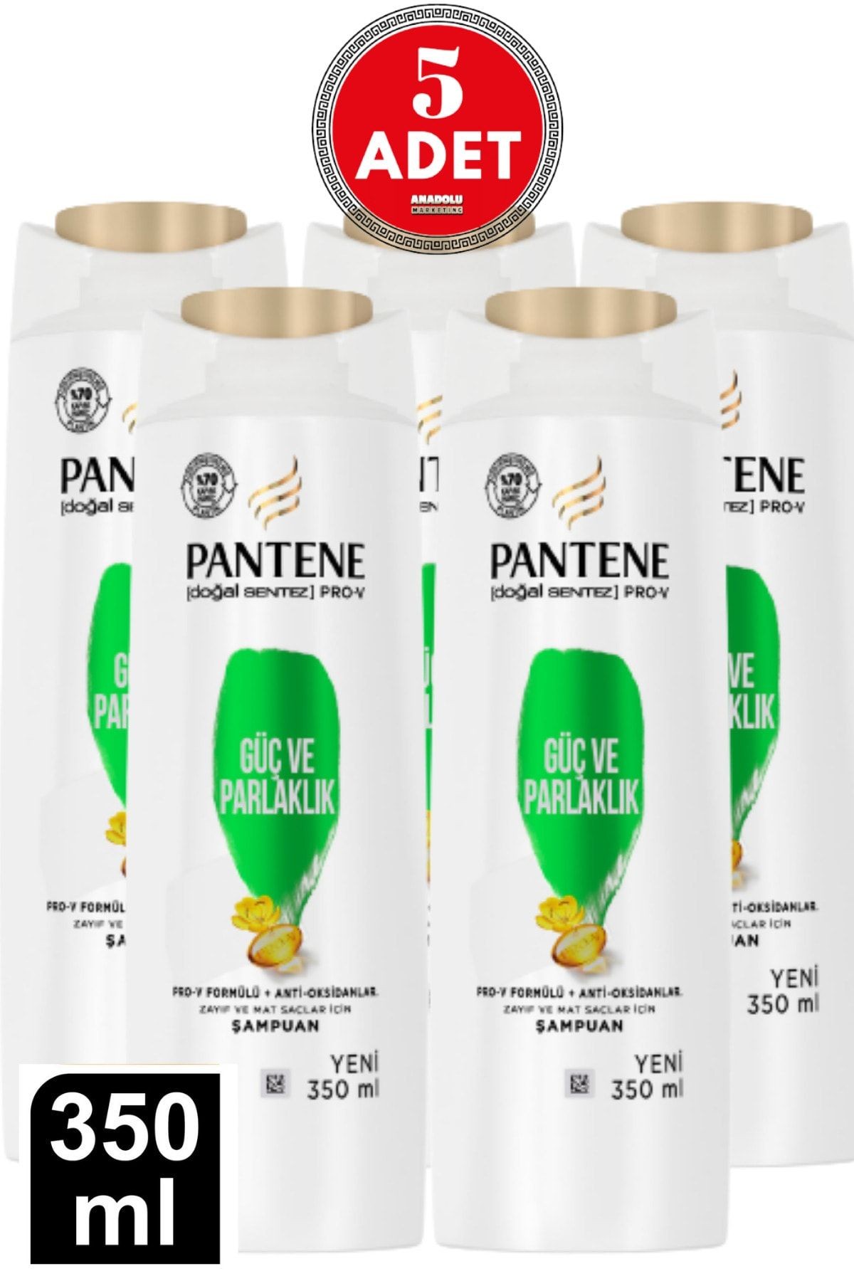 Doğal Sentez Güç Ve Parlaklık Şampuan 350 Ml 5 Adet