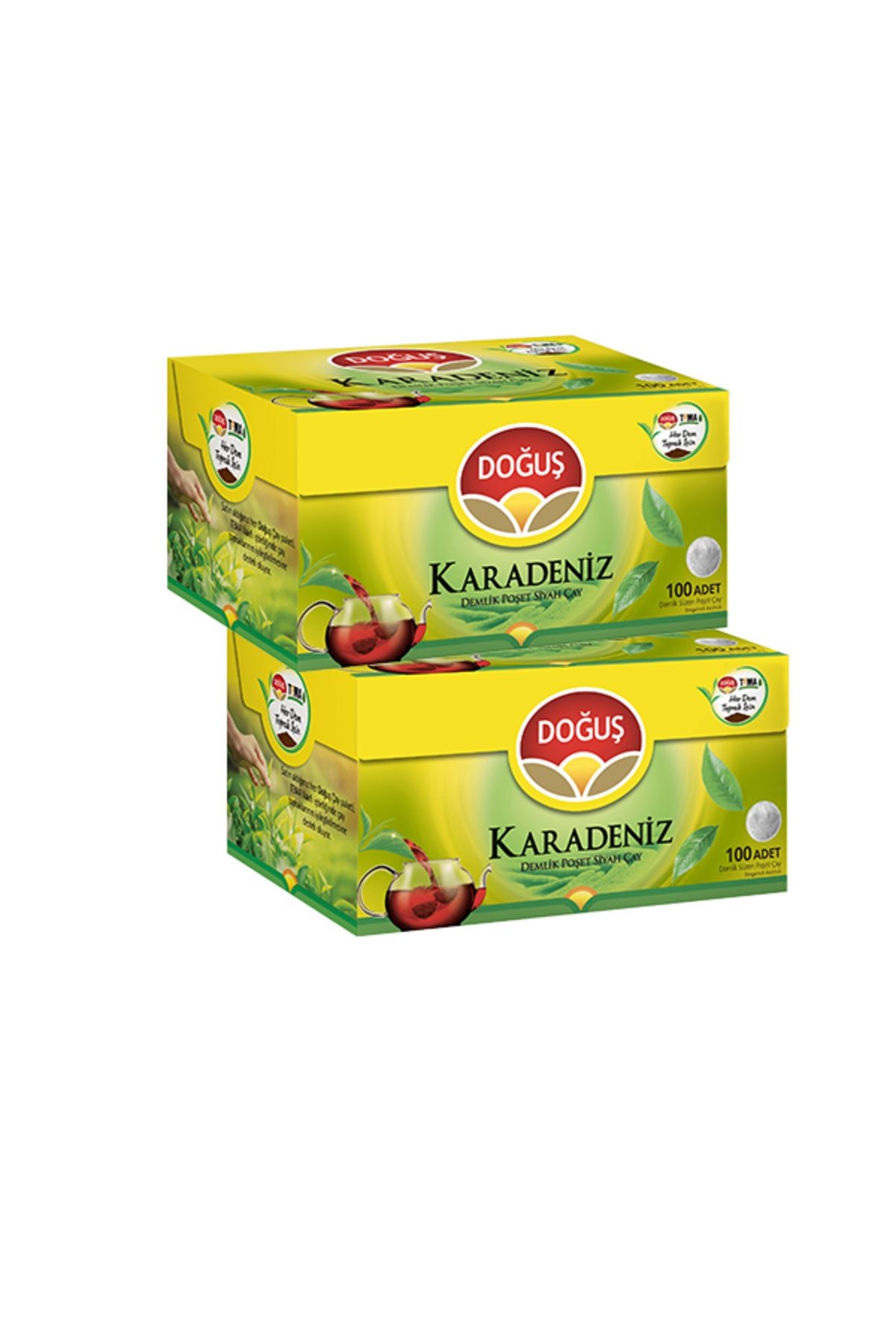 KARADENİZ DEMLİK POŞET SİYAH ÇAY 100 ADET, 2 PAKET