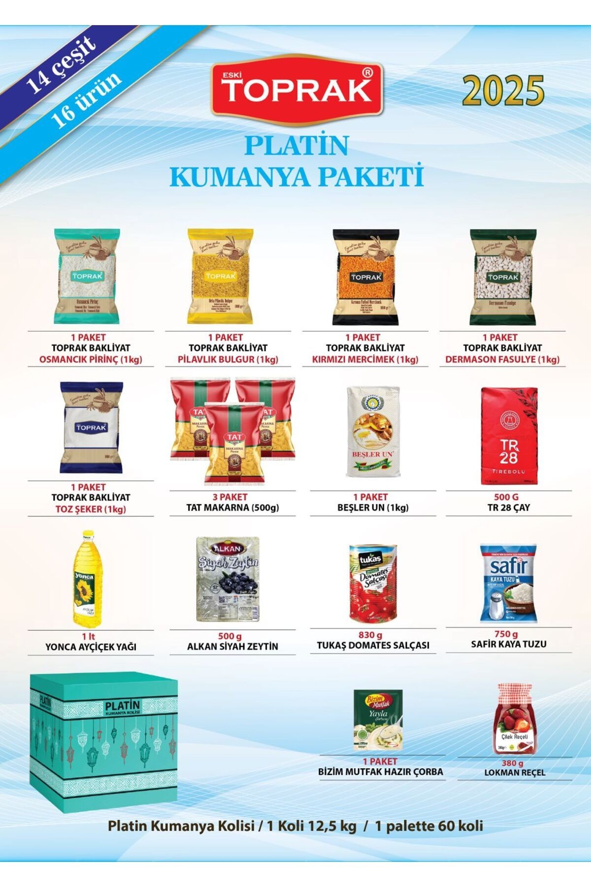 Ramazan Kolisi Erzak Kolisi Yardım Kolisi 16 Adet Platin