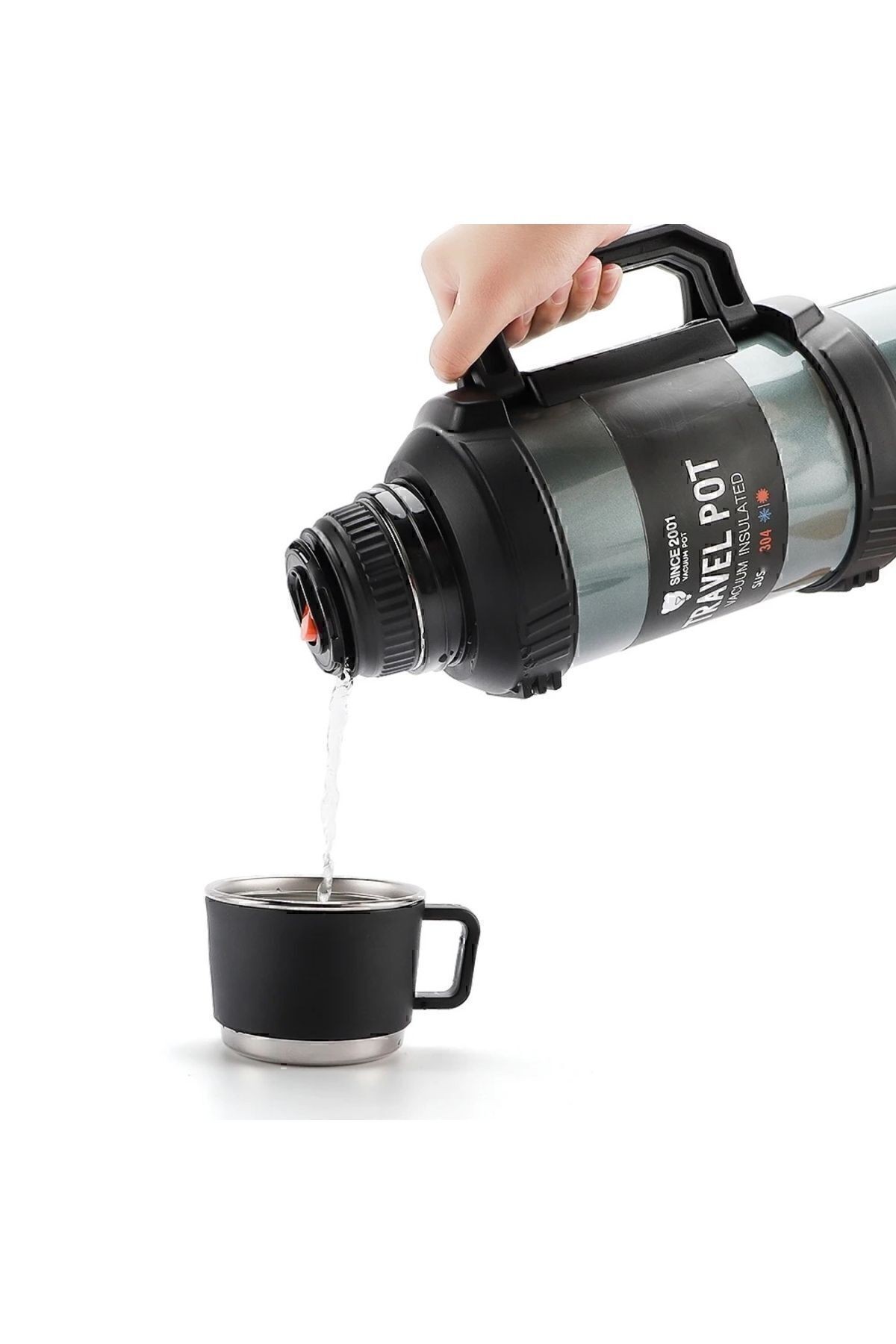 4 Litre Paslanmaz Çelik Vacuum Termos 48 Saat Sıcak Soğuk Dağcı Termos Aile Boyu