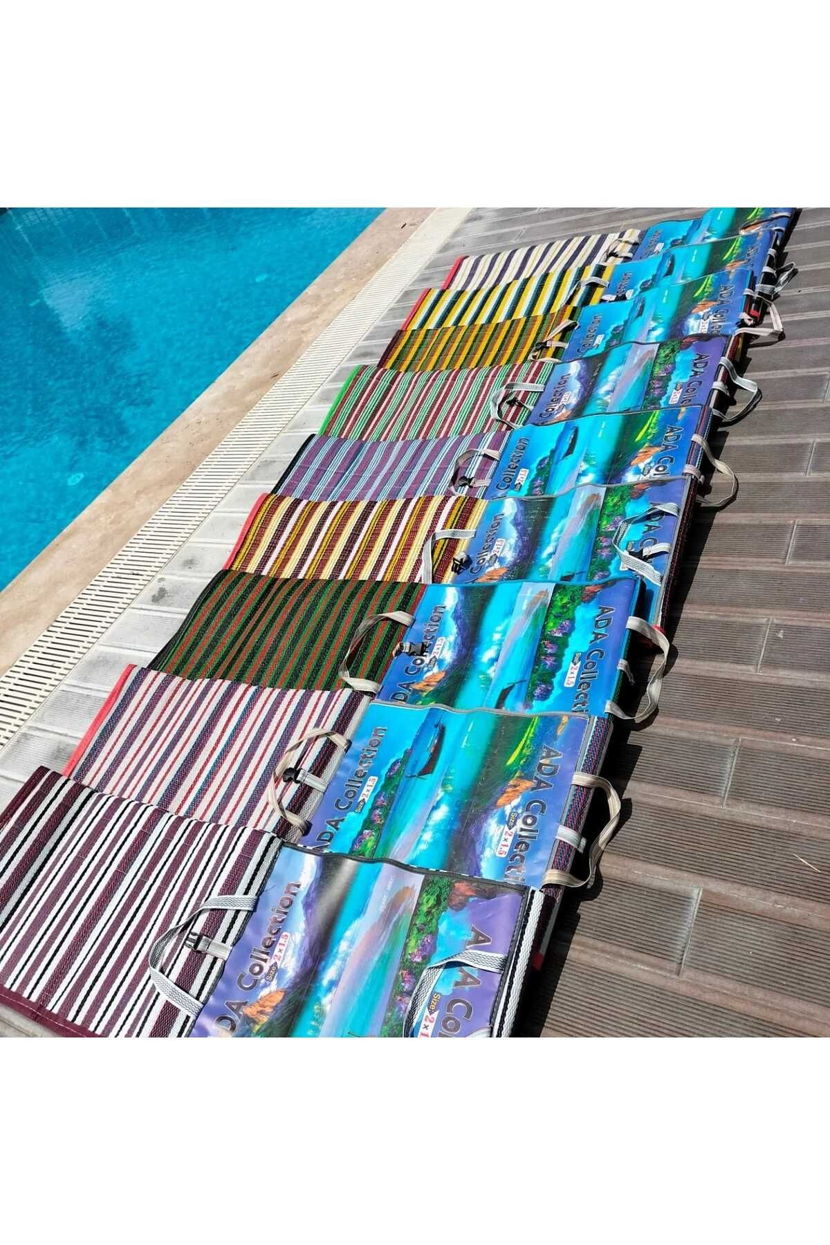 Portatif  deniz bahçe balkon Piknik Hasırı hali Kilim 200x150 ebatlarında hasır