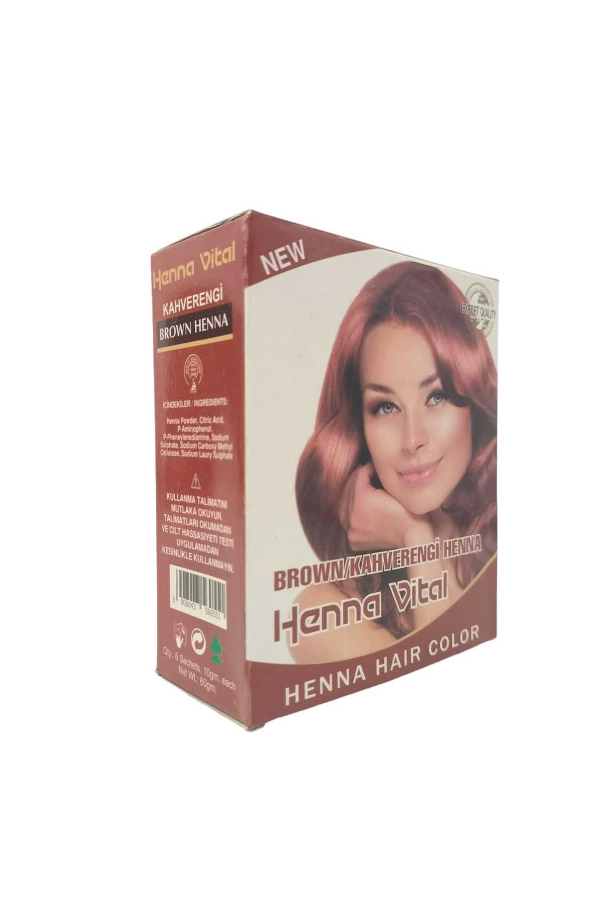 Brown Kahverengi Henna Hint Kınası 6'lı Paket