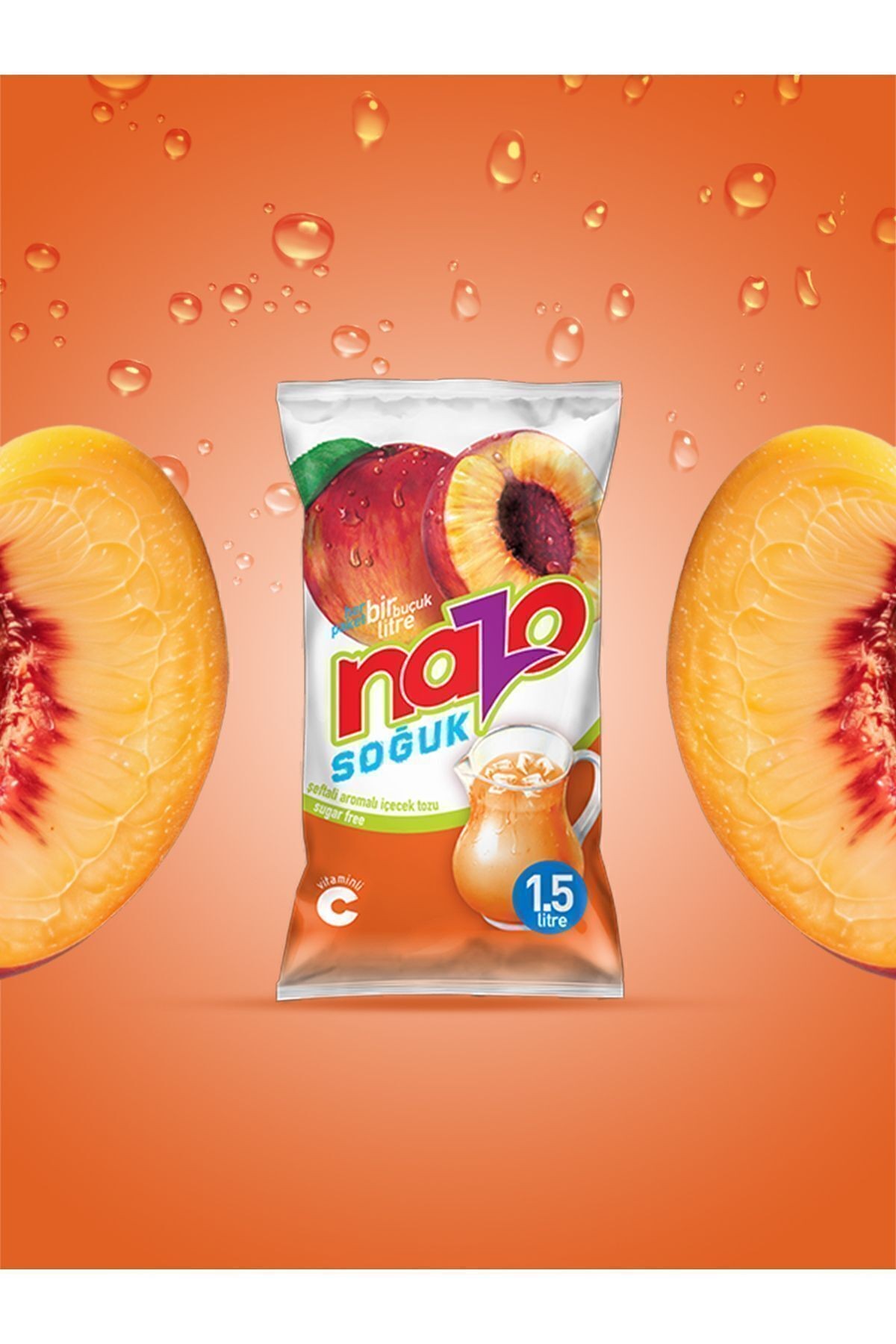9 Gr. Şeftali Aromalı Toz Içecek 24 Lü