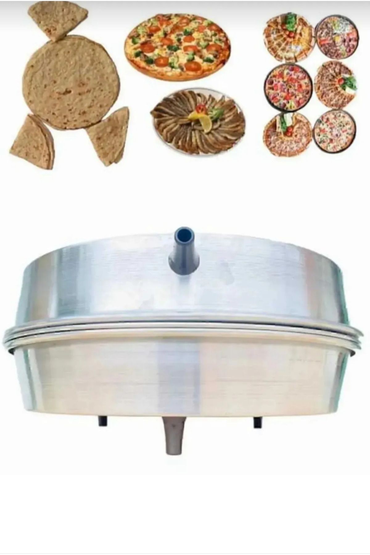 Elektrikli Tandır Fırın Ekmek, Lahmacun Pizza Yemek Yapma Makinası Topraklı Kablo Büyük Boy 48 Cm