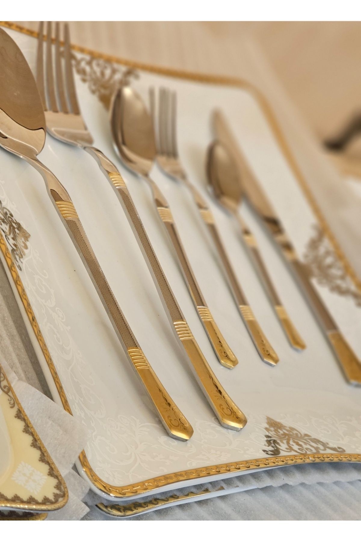 Gold 6 Kişilik 36 Parça Çatal & Bıçak & Kaşık Takımı