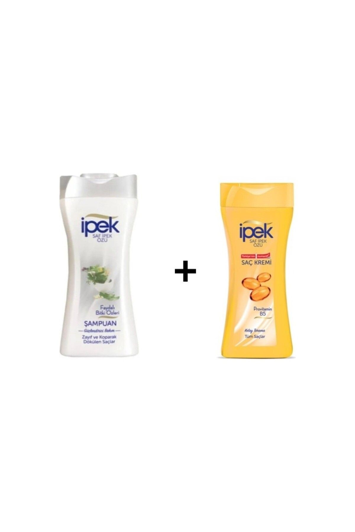İpek Faydalı Bitki Özleri Şampuan 480 Ml + İpek Saç Kremi 480 Ml--2'Li Set